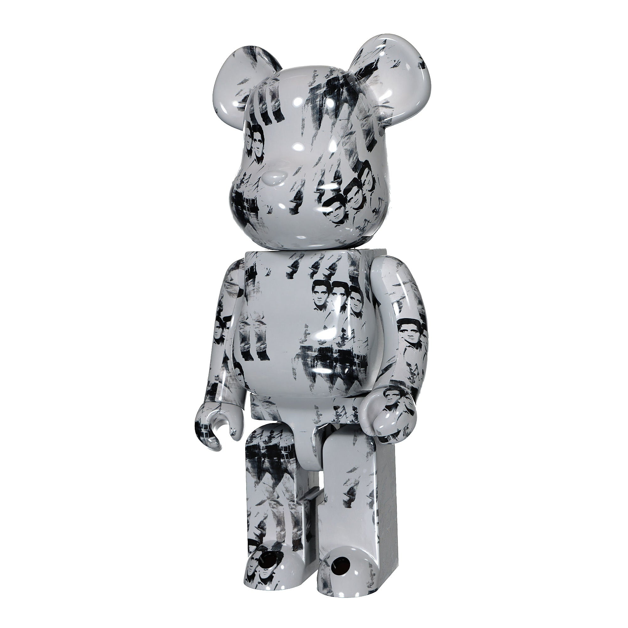 Medicom Be@rbrick Andy Warhols Elvis Presley 1000% Grey Collectibles & Toys Close-up | Overkill