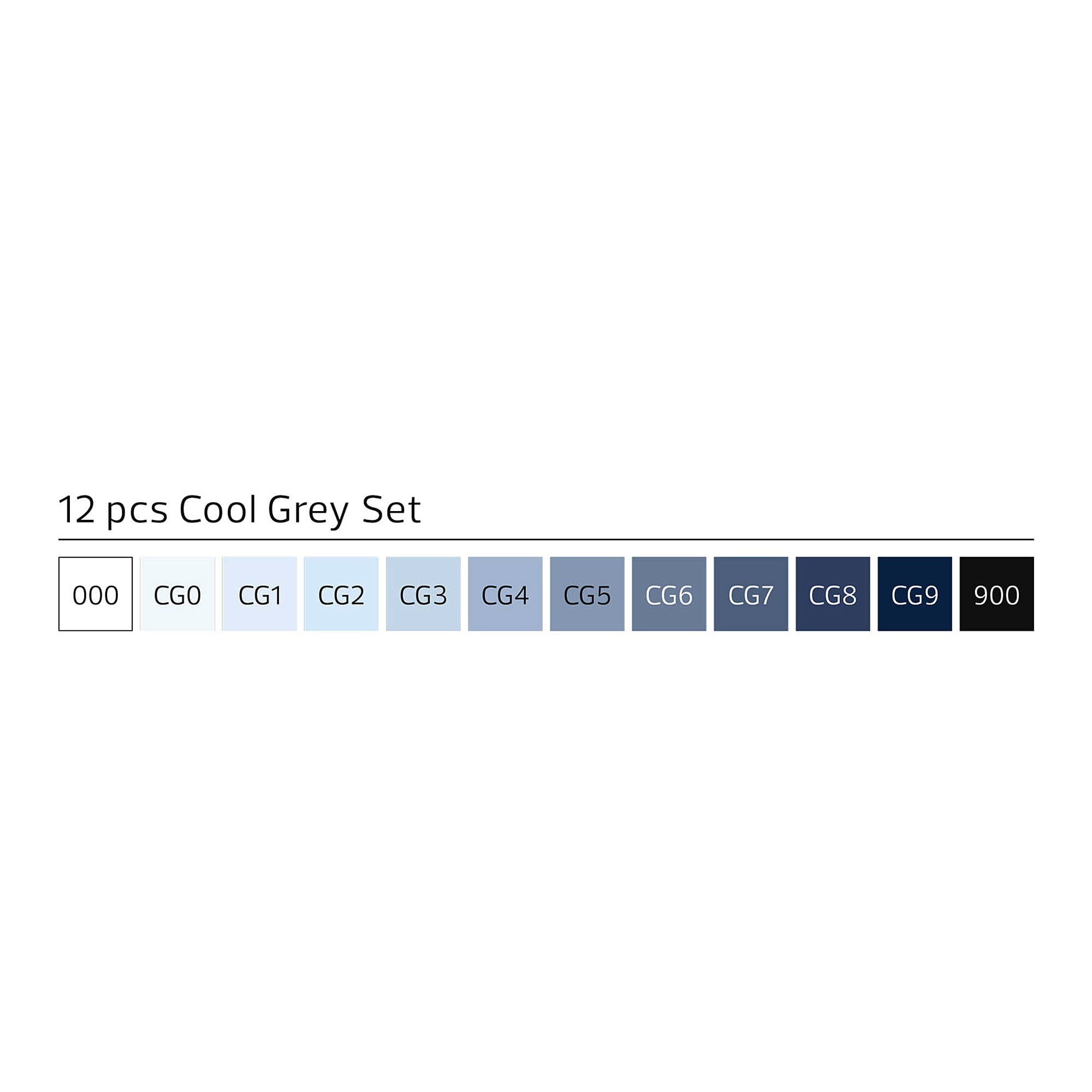 Stylefile marker 12er grey set cool 0 Marker Close-up | Overkill