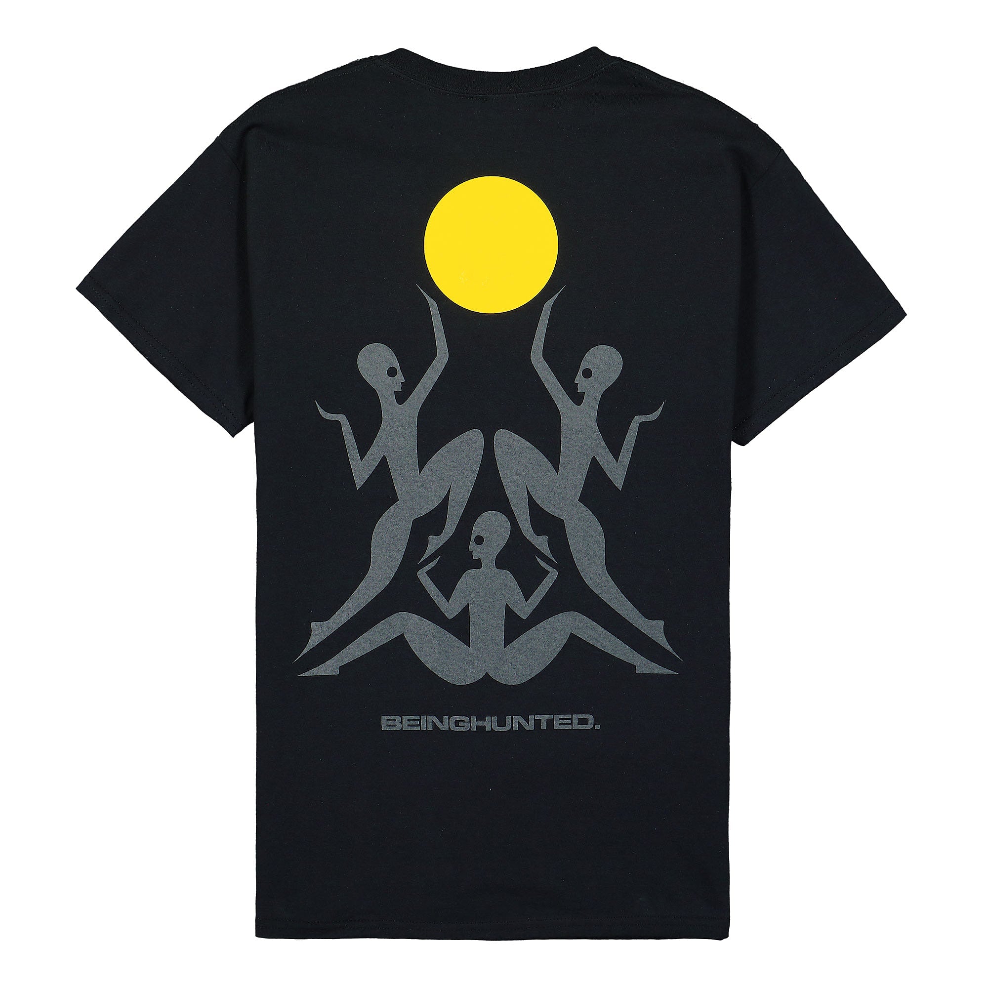 Beinghunted Sun T-Shirt Black T-Shirts Close-up | Overkill