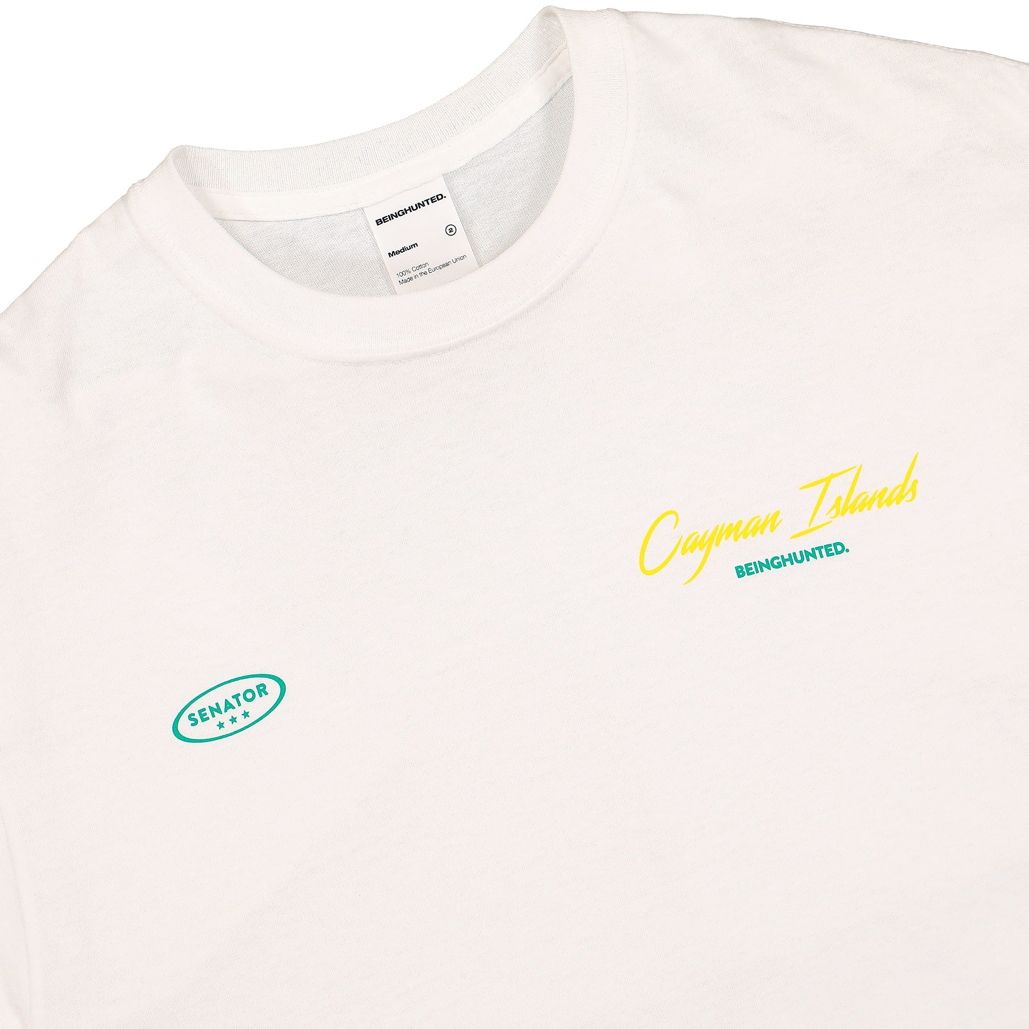 Beinghunted Cayman Souvenir Senator T-Shirt White T-Shirts Material | Overkill