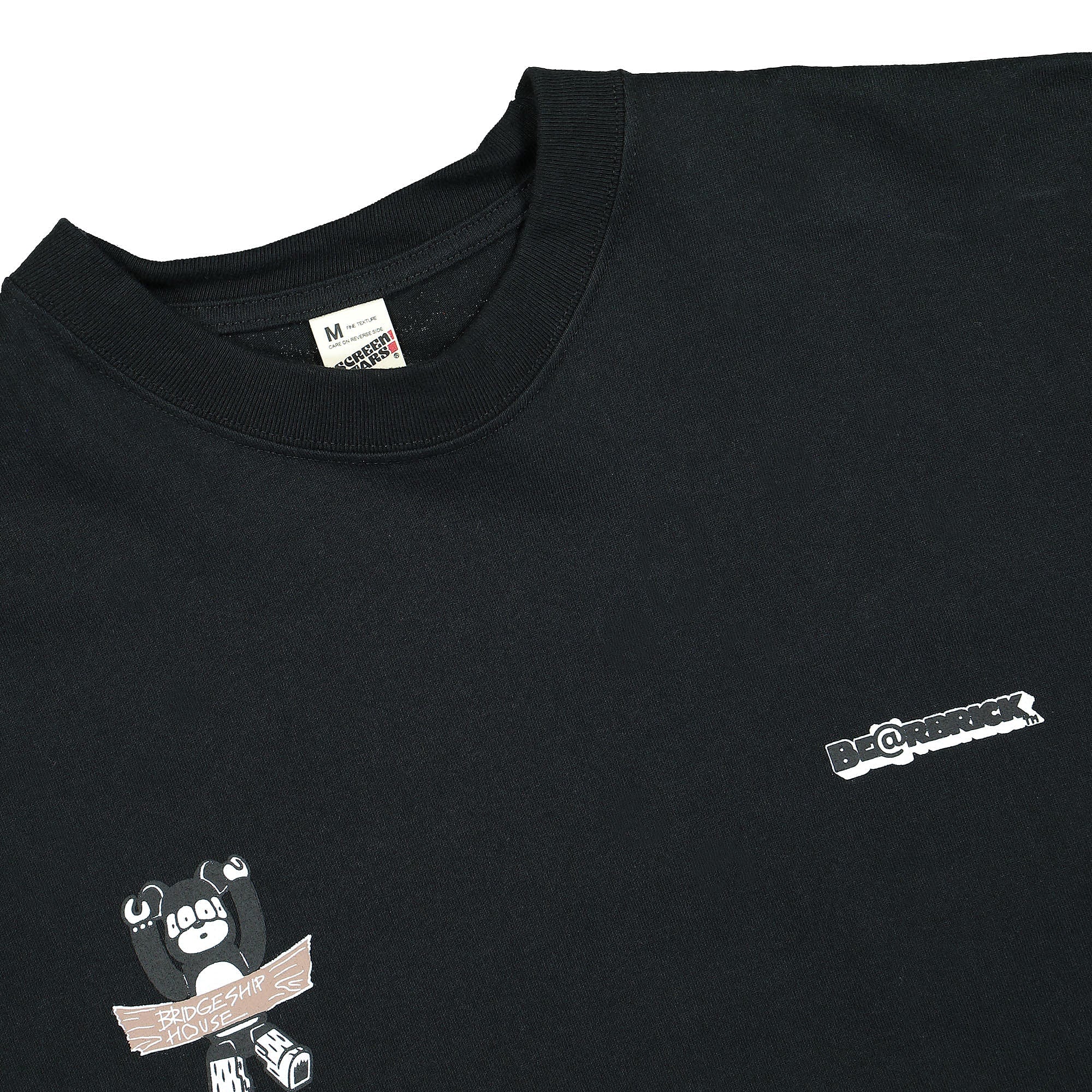 Medicom Bridge Ship House x Medicom Be@rbrick Short Sleeve Tee Black T-Shirts Close-up | Overkill