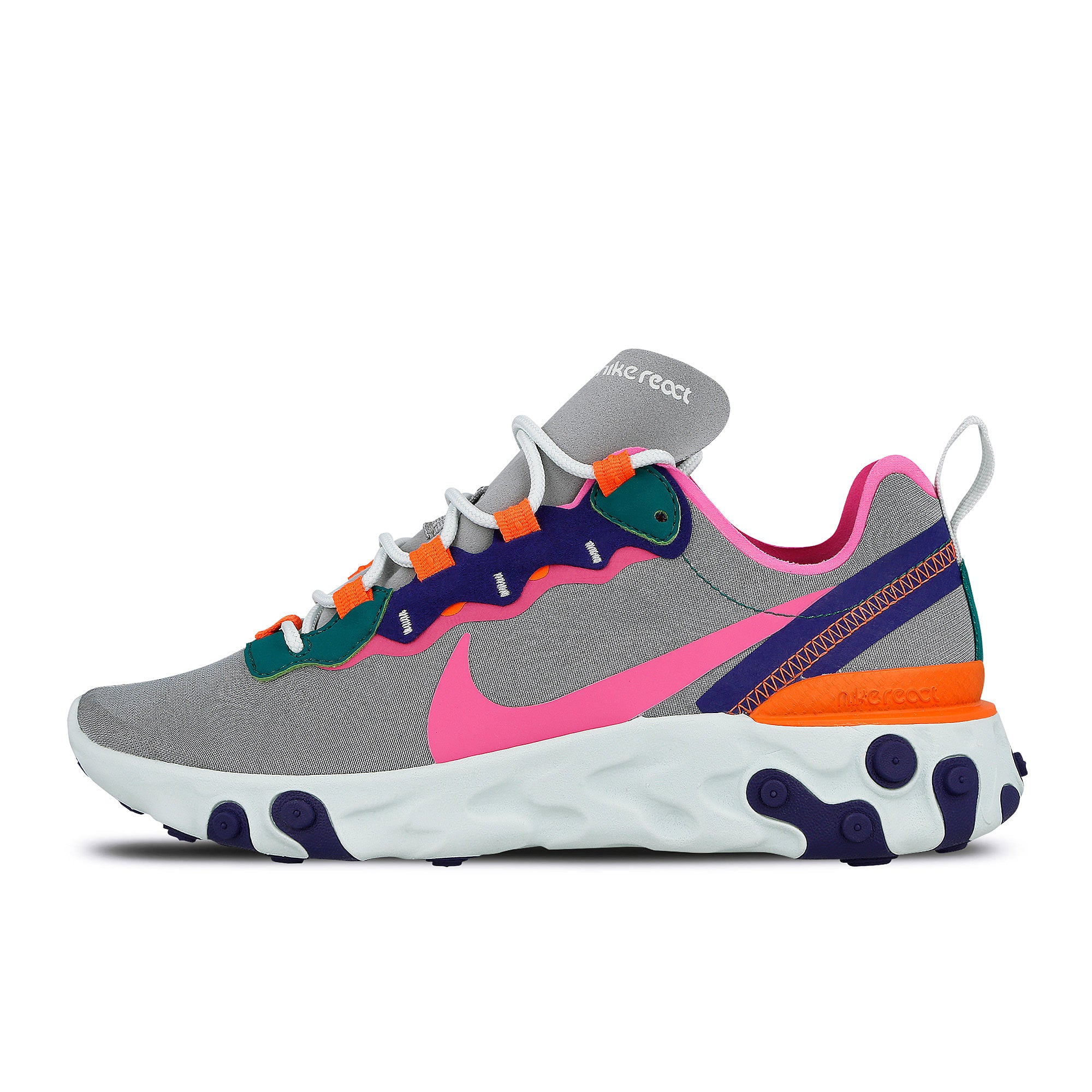 Nike wmns react element 55 Wolf Grey-Laser Fuchsia - Hyper Crimson Sneakers BQ2728 006 | Overkill
