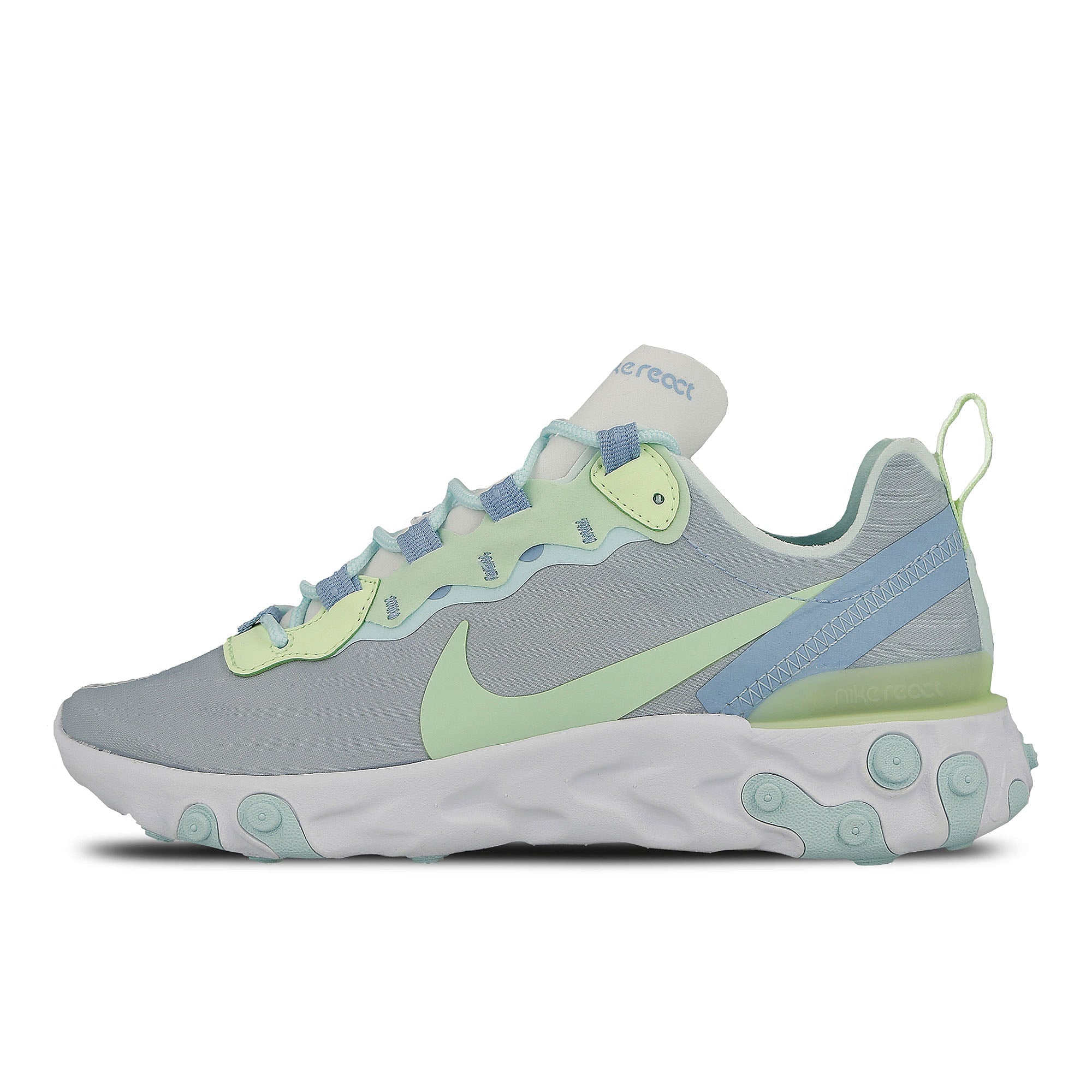 Nike wmns react element 55 White-Frosted Spruce - Barely Volt Sneakers BQ2728 100 | Overkill