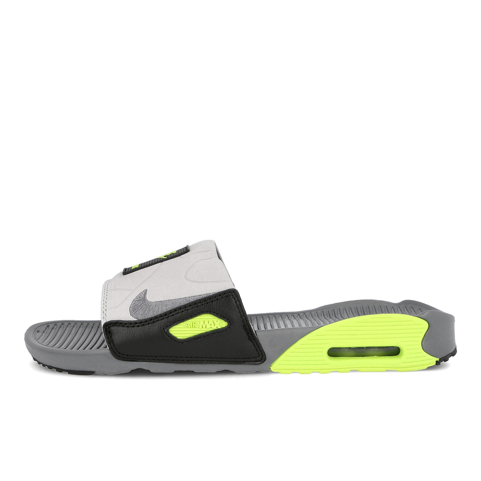 Nike air max 90 slide Smoke Grey-Smoke Grey - Volt - Black Slides, Sandals & Slippers BQ4635 001 | Overkill