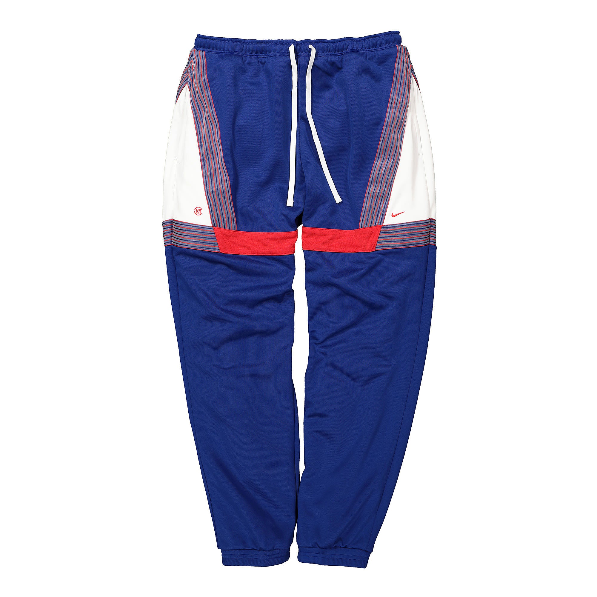 Nike CLOT x Nike Woven Track Suit Deep Royal Blue / University Red / White Track Jackets Close-up | Overkill