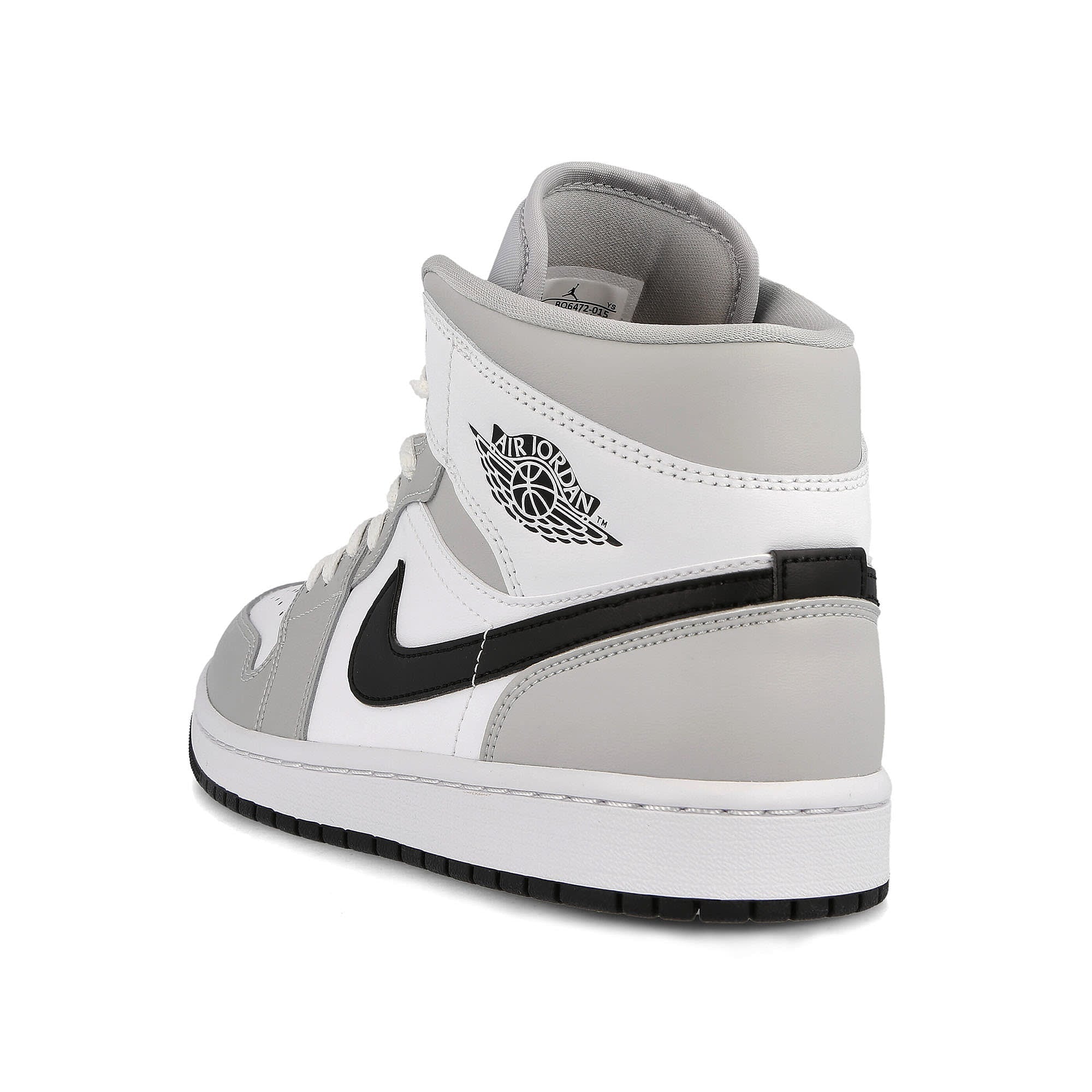 Jordan Wmns Air Jordan 1 Mid Grey Fog / Black - White Close-up | Overkill