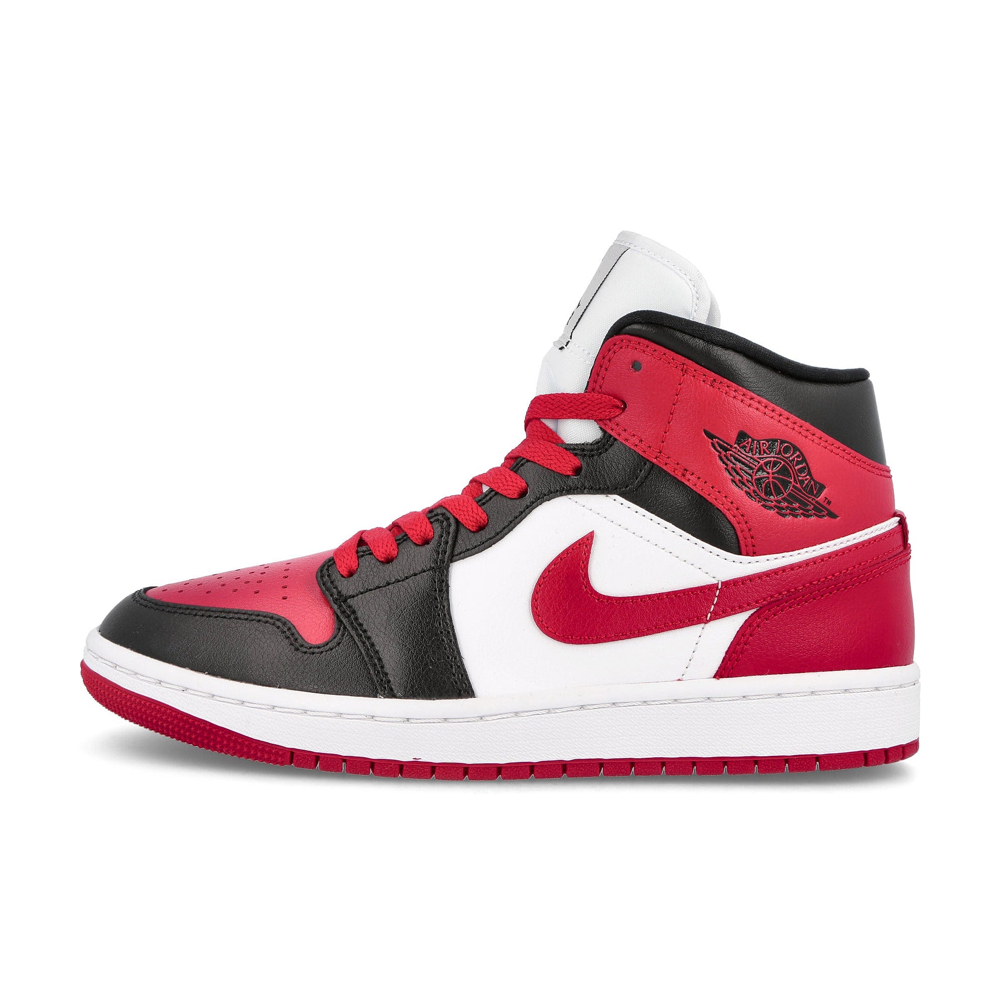 Jordan Wmns Air Jordan 1 Mid Black-Gym Red - White Sneakers BQ6472 079 | Overkill