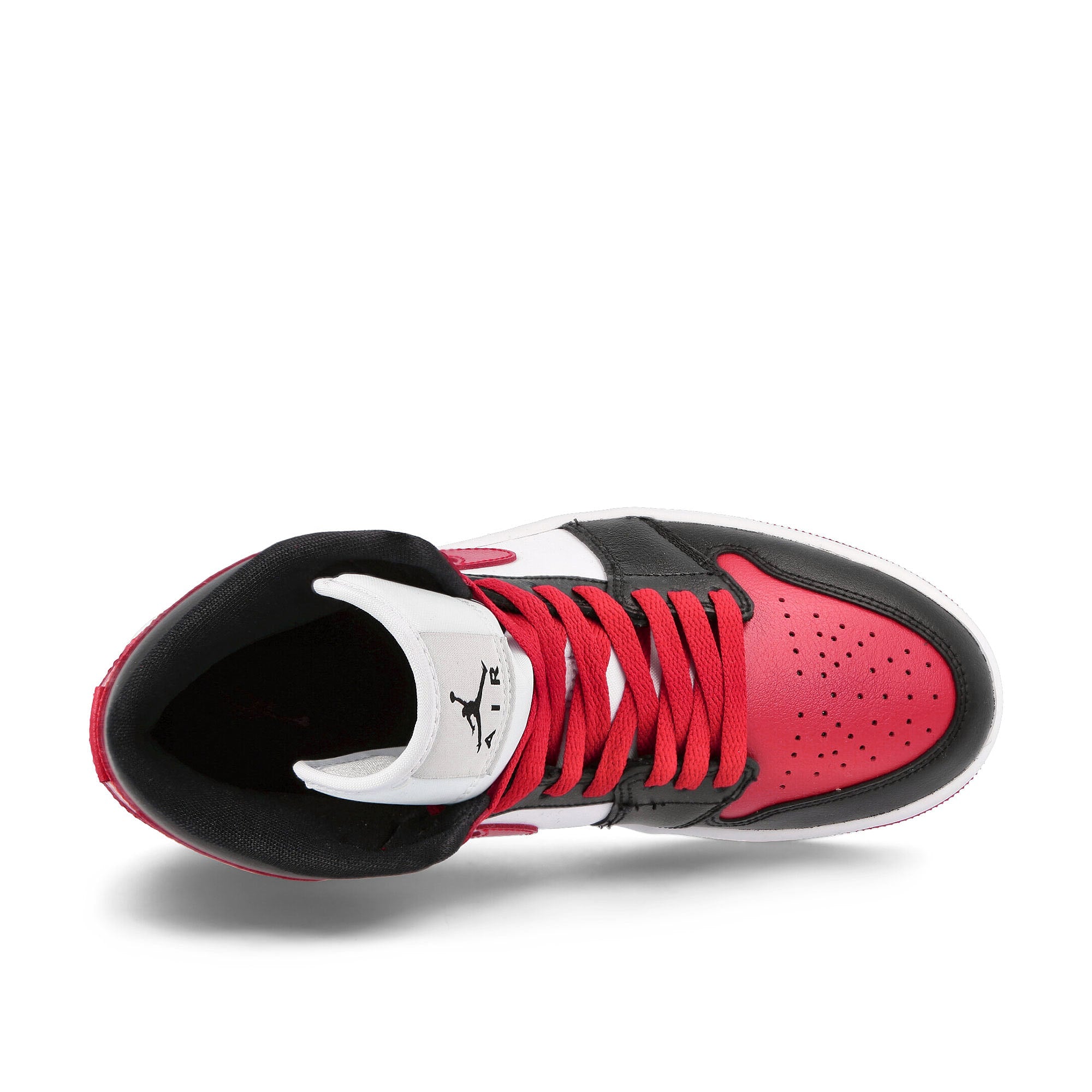 Jordan Wmns Air Jordan 1 Mid Black-Gym Red - White Sneakers Detailfoto | Overkill