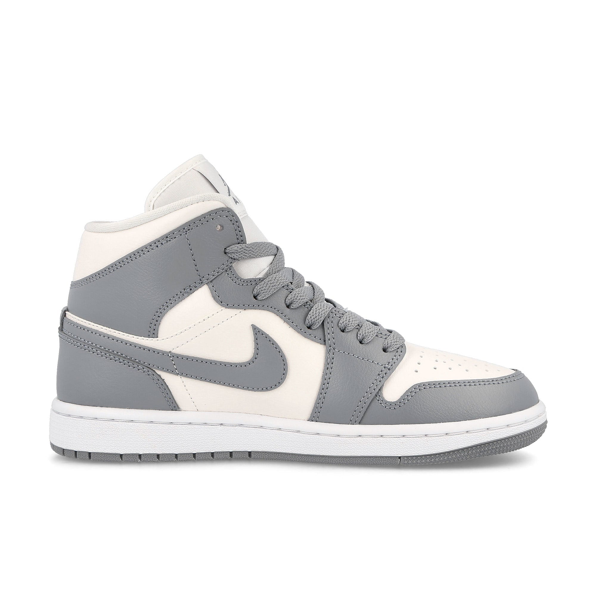 Jordan Air Jordan Wmns 1 Mid Sail / Stealth - White Mid Top Sneakers Silhouette | Overkill