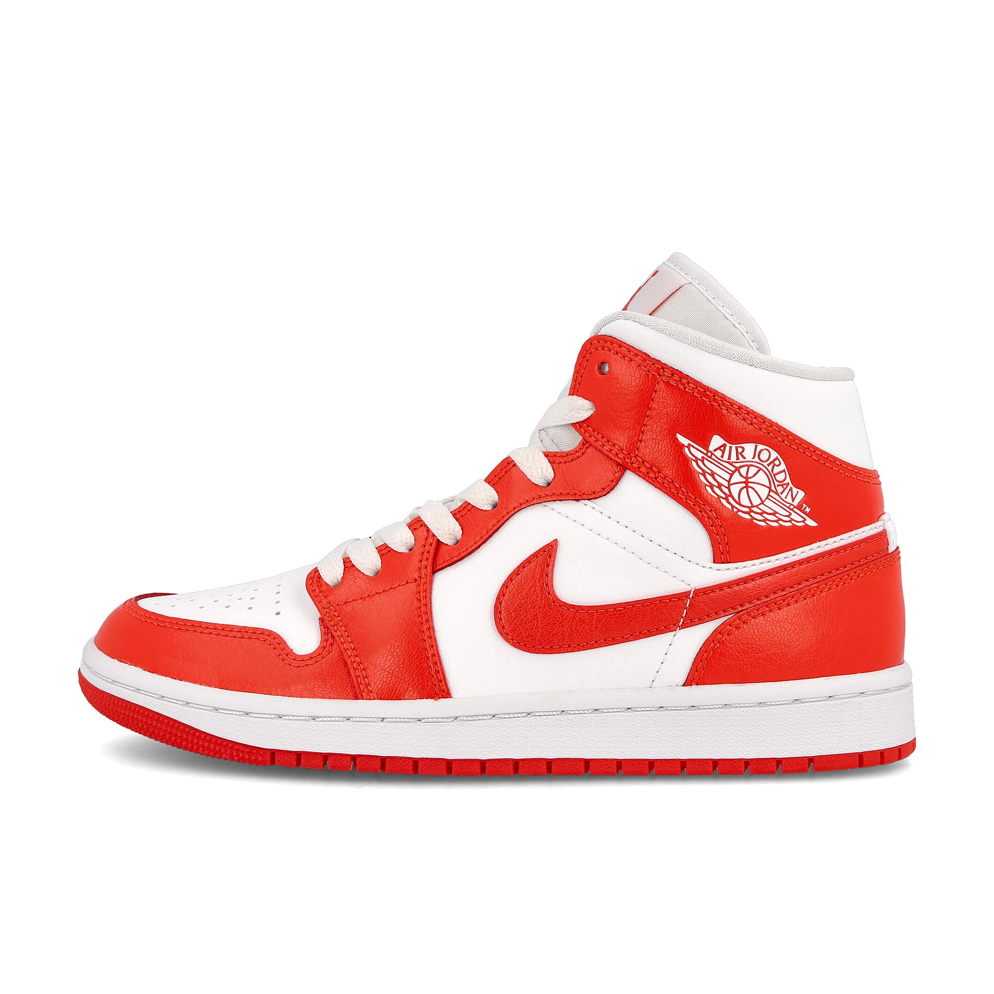 Jordan Wmns Air Jordan 1 Mid White / Habanero Red - White BQ6472 116 | Overkill