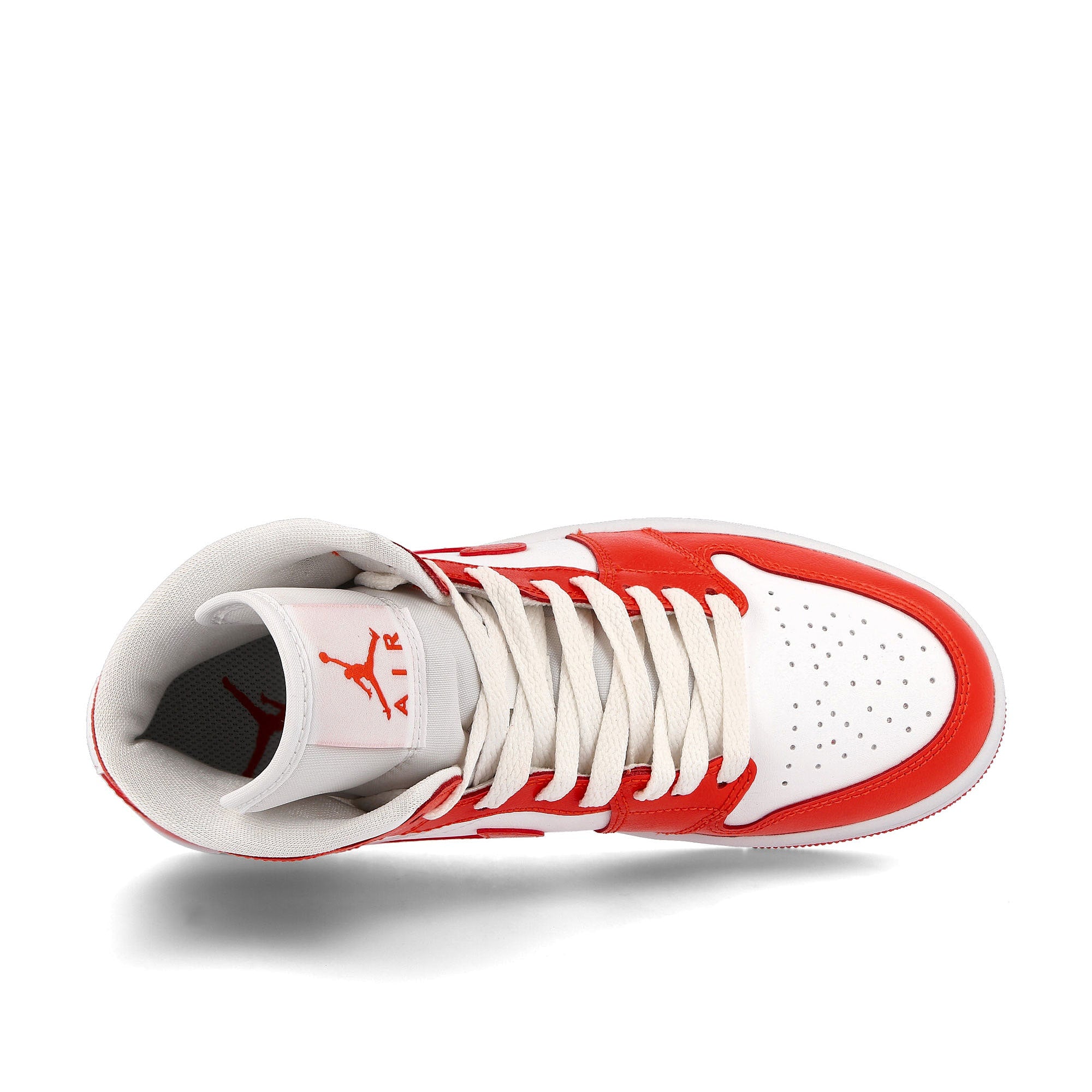 Jordan Wmns Air Jordan 1 Mid White / Habanero Red - White Detail view 1 | Overkill