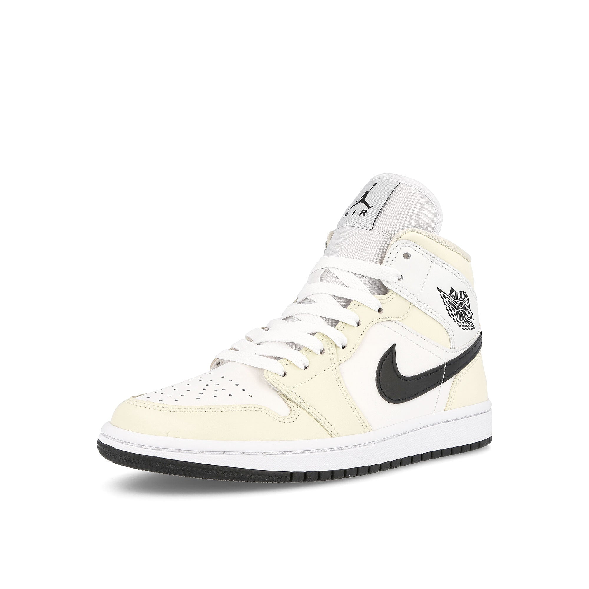 Jordan Wmns Air Jordan 1 Mid Coconut Milk / Black - Summit White - White Detailfoto | Overkill