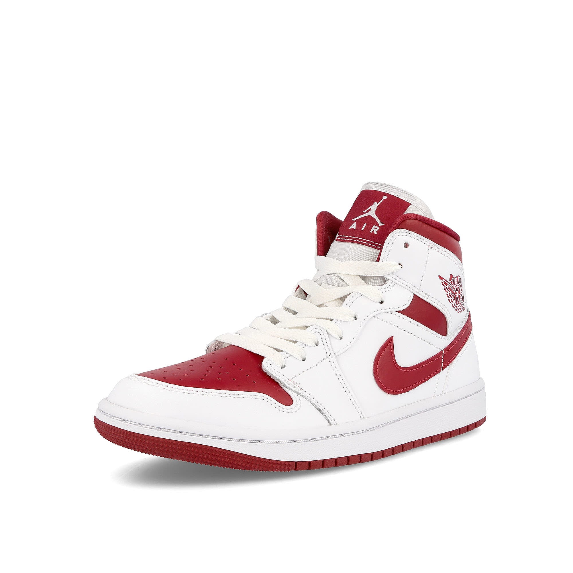 Jordan Wmns Air Jordan 1 Mid White / Pomegranate - White Detailfoto | Overkill
