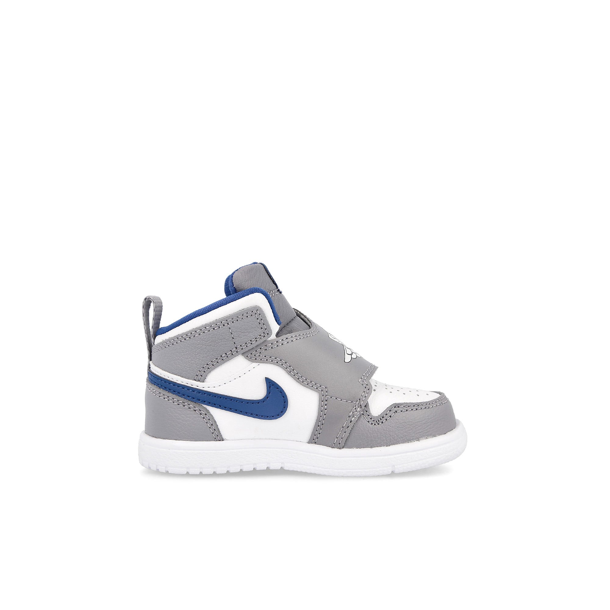 Jordan Sky Jordan 1 TD Cement Grey / White - True Blue Sneakers Silhouette | Overkill