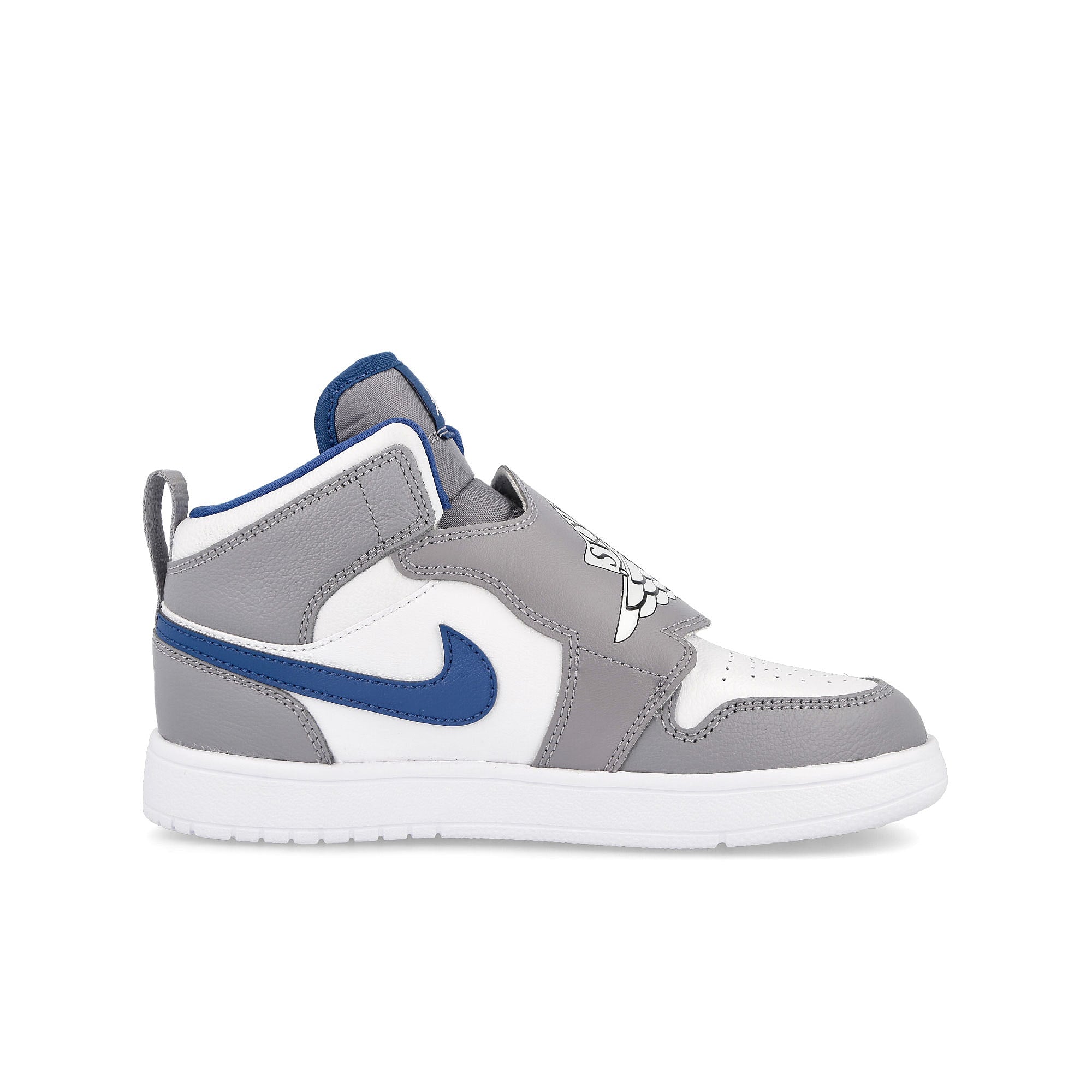 Jordan Sky Jordan 1 PS Cement Grey / White - True Blue Sneakers Silhouette | Overkill