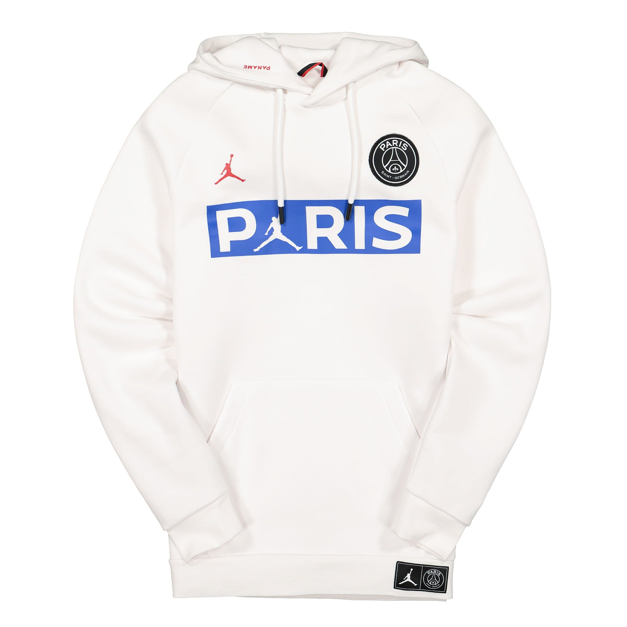 Jordan Paris Saint Germain x Air Jordan Jumpman Fleece Hoodie White / University Red Hoodies BQ8350 100 | Overkill