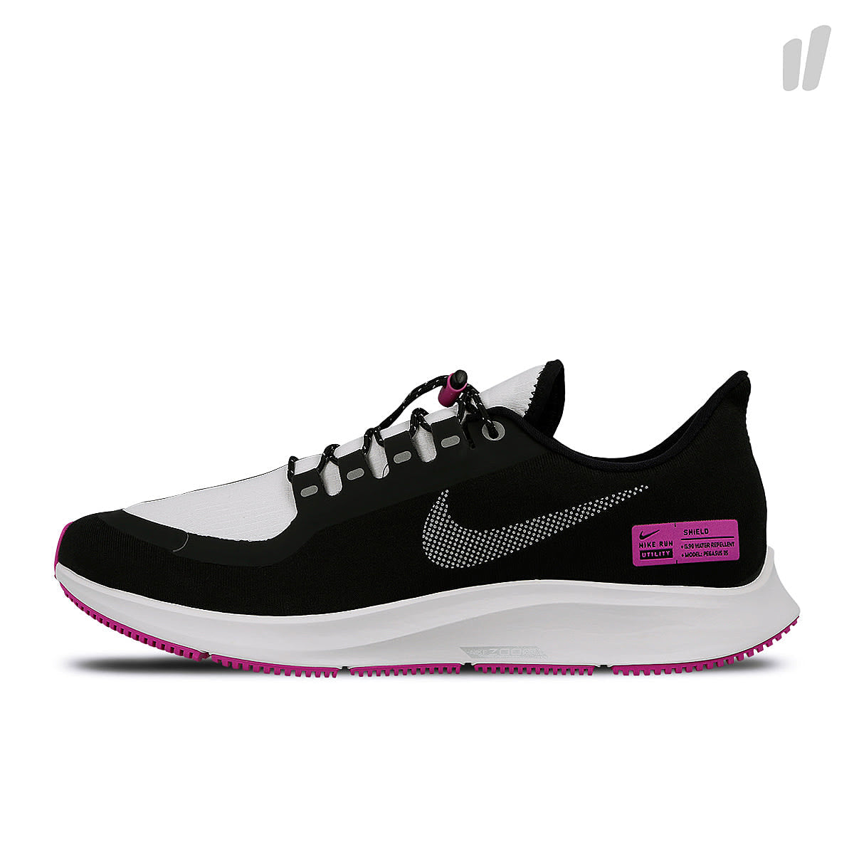 Nike air zoom pegasus 35 shield energy Black / Reflect Silver - Hyper Violet Sneakers BQ9779 001 | Overkill