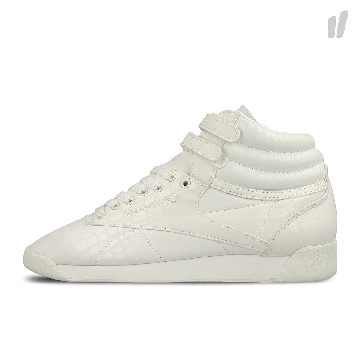Reebok wmns freestyle hi lux textile Chalk-chalk Sneakers BS6276 | Overkill