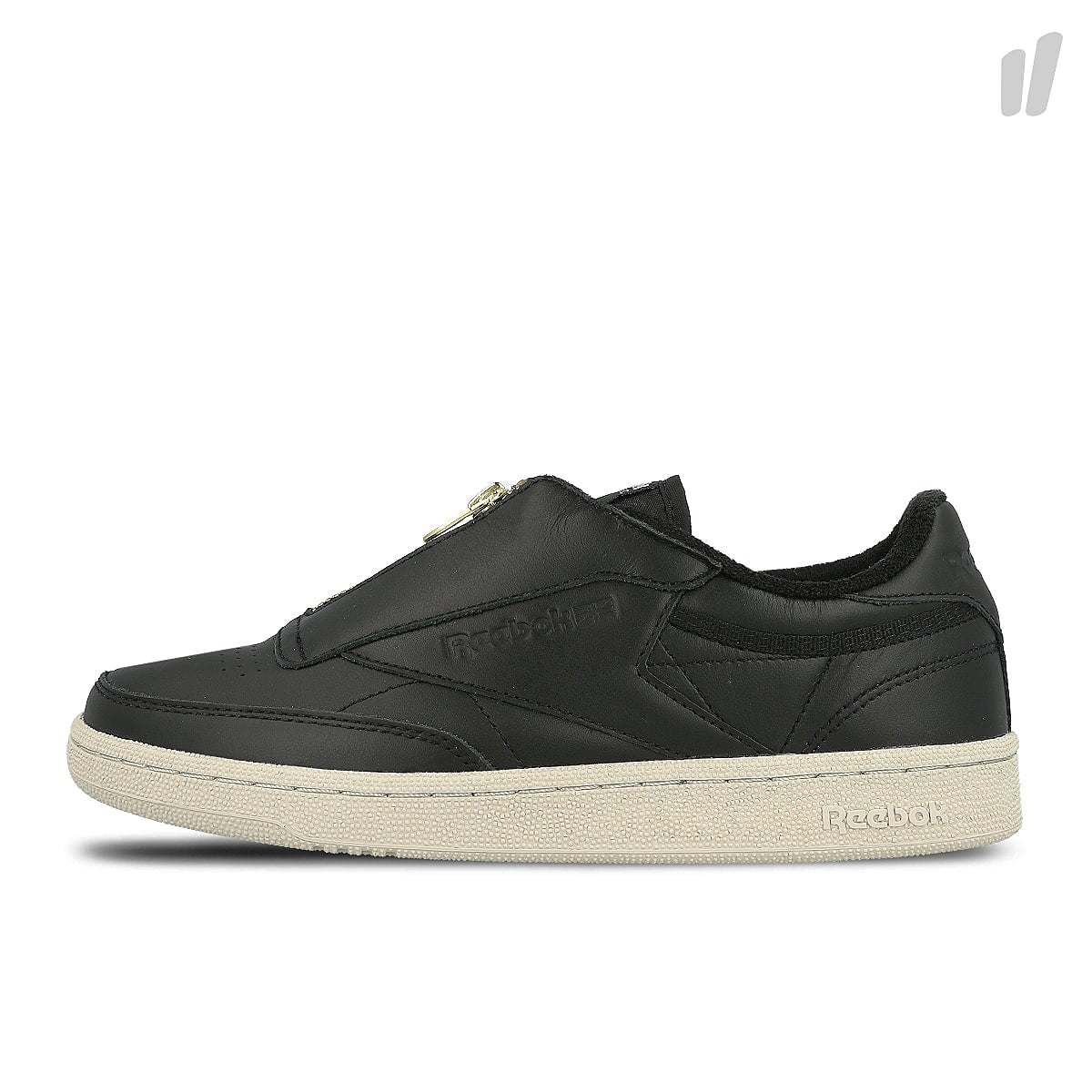 Reebok wmns club c 85 zip Black / Sleek Met / Paper White / Coal Sneakers BS6608 | Overkill