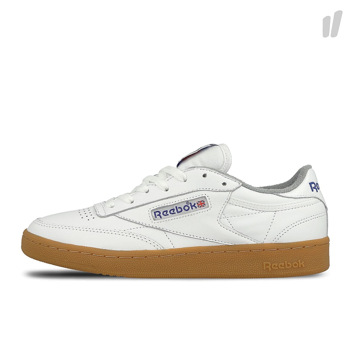 Reebok club c 85 gum White-Reebok Royal-Flat Grey Low Top Sneakers BS7635 | Overkill