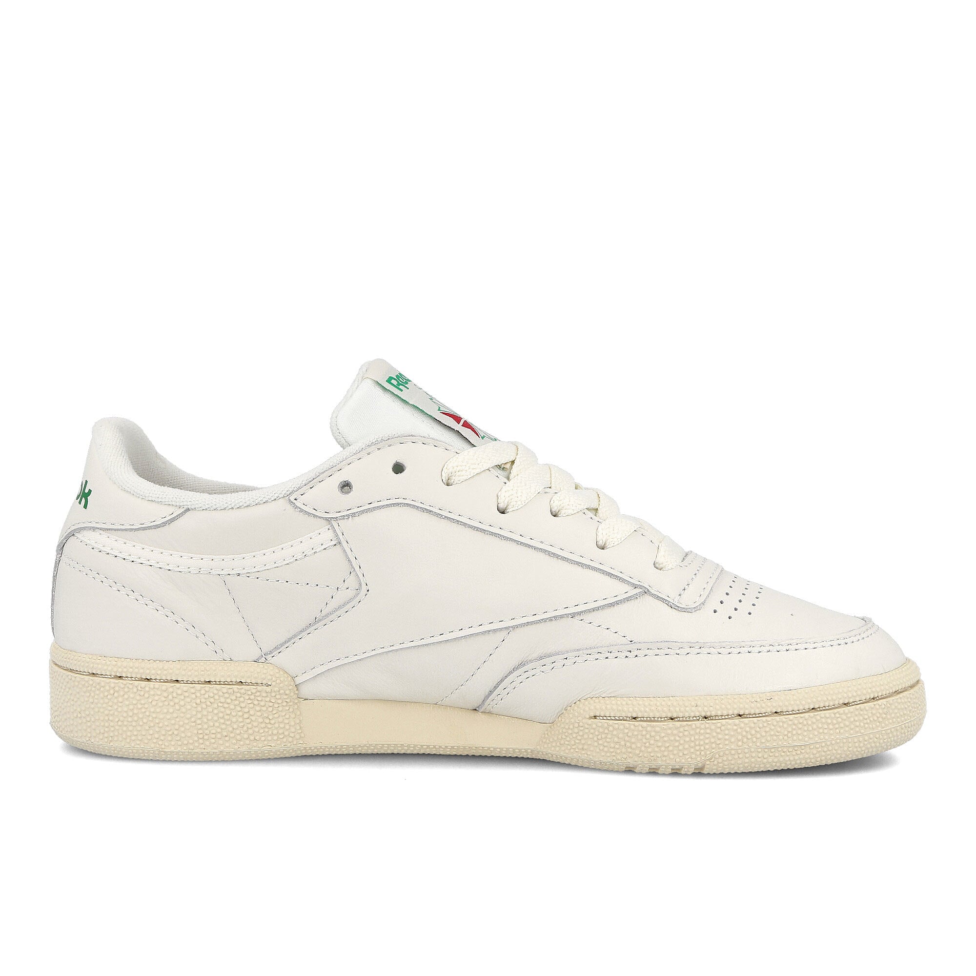 Reebok wmns club c 85 Chalk / Green / White / Red Sneakers Silhouette | Overkill