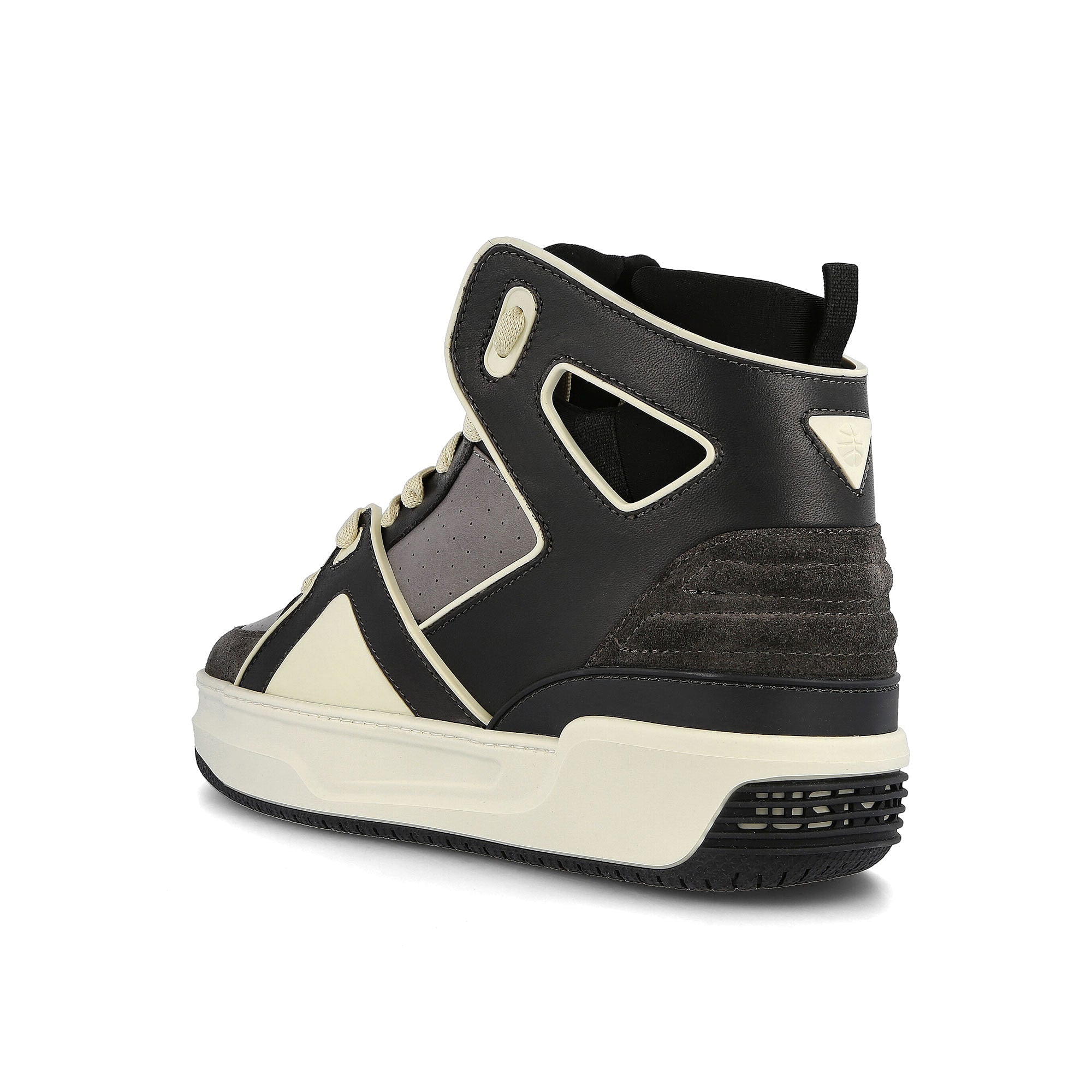 Just Don basketball courtside hi Black-Cream Sneakers Material | Overkill