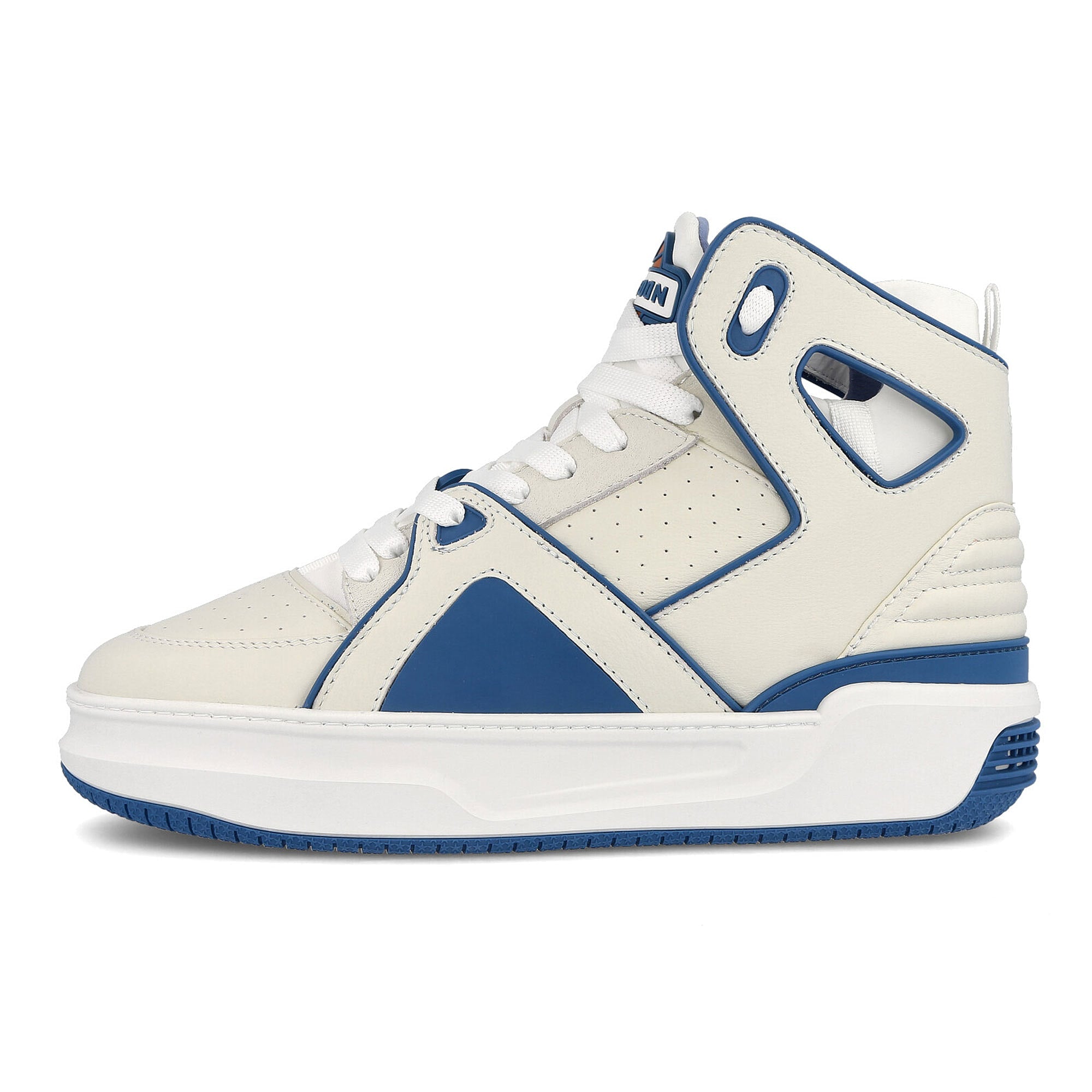 Just Don basketball courtside hi White-Teal Sneakers 31JUSQ01 218550 WHC | Overkill