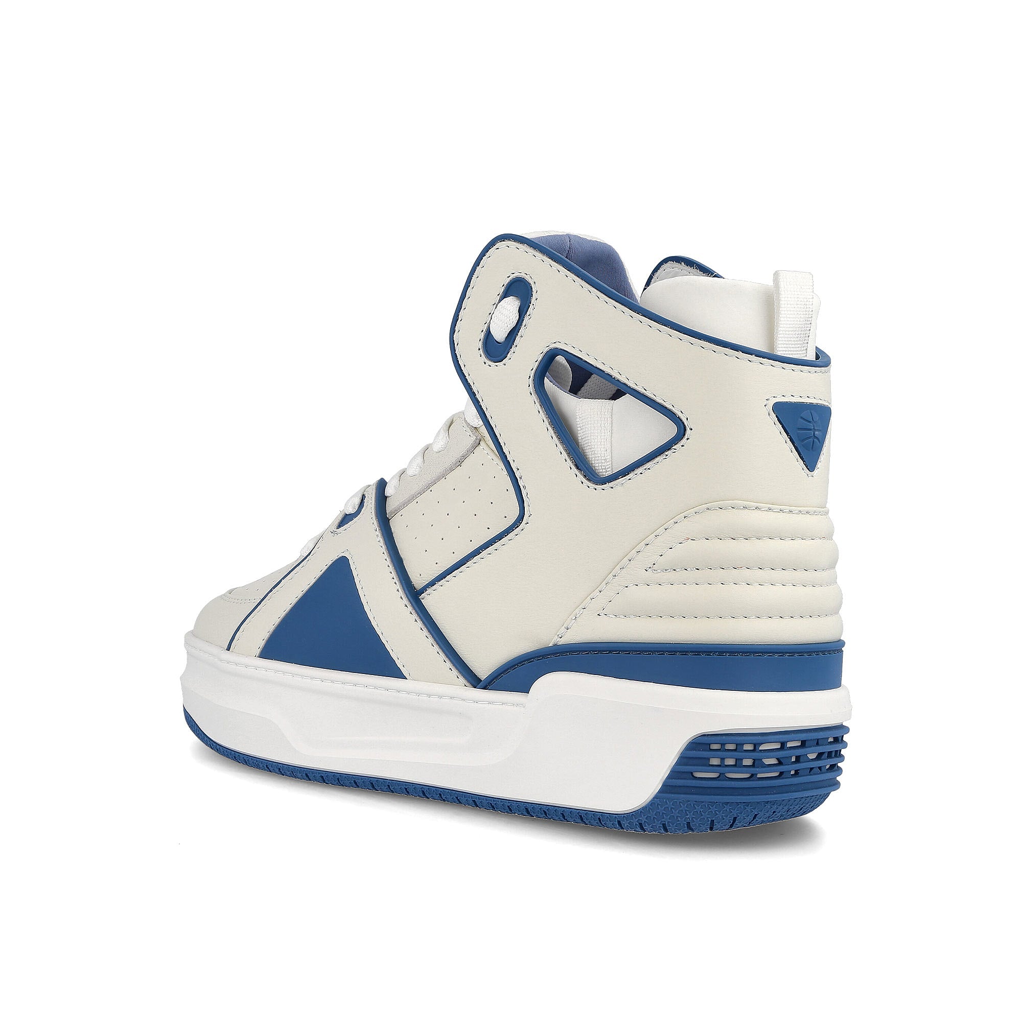 Just Don basketball courtside hi White-Teal Sneakers Material | Overkill