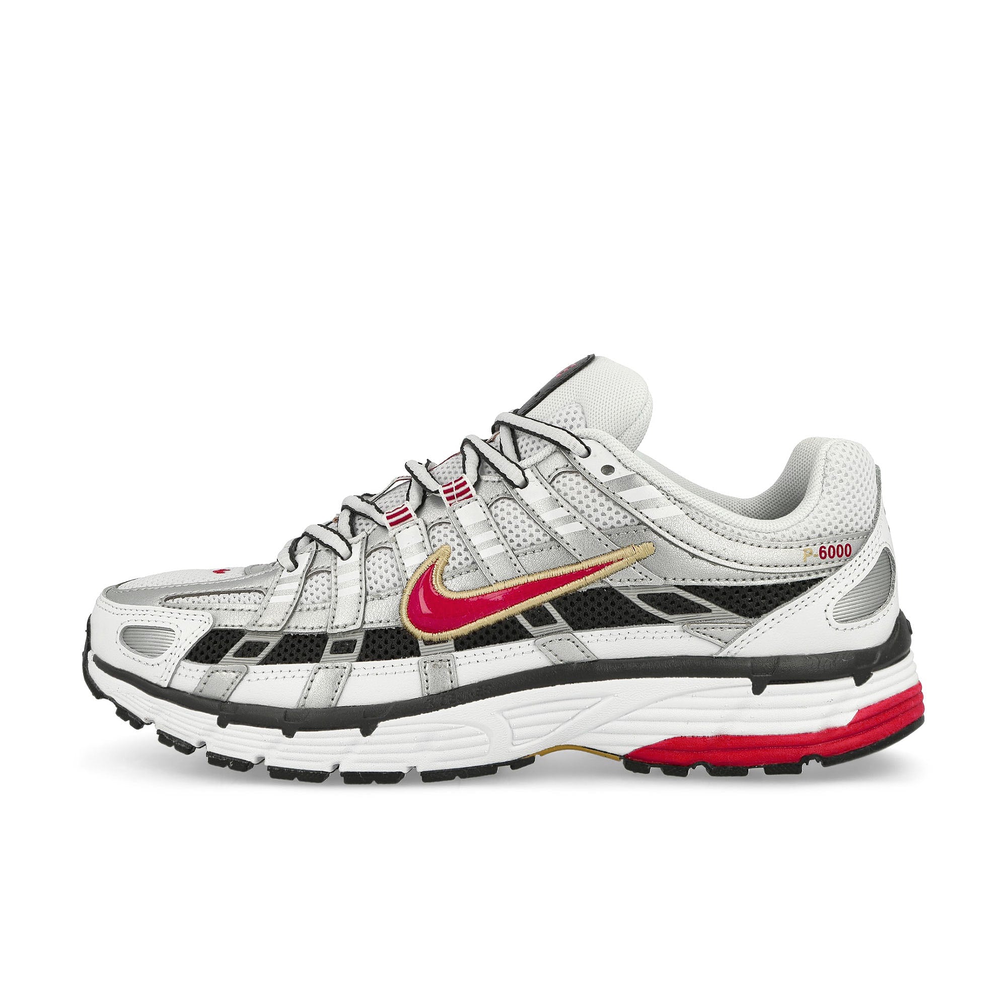 Nike Wmns P-6000 White / Varsity Red - Metallic Platinum Low Top Sneakers BV1021 101 | Overkill