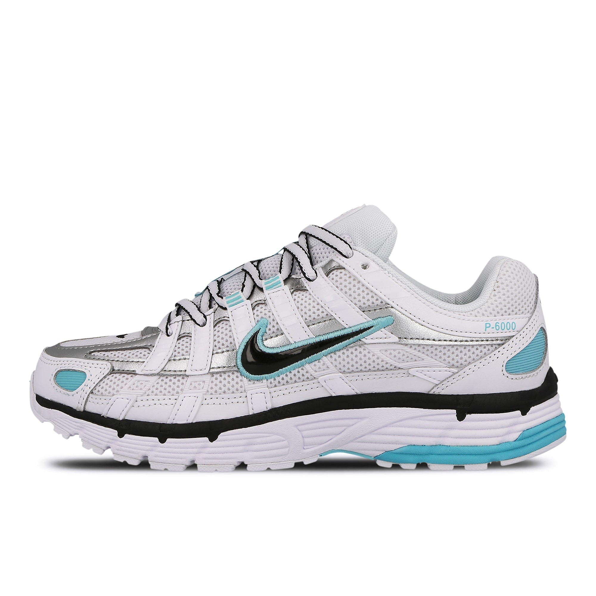Nike wmns p-6000 White-Black - Metallic Silver - Light Aqua Low Top Sneakers BV1021 104 | Overkill