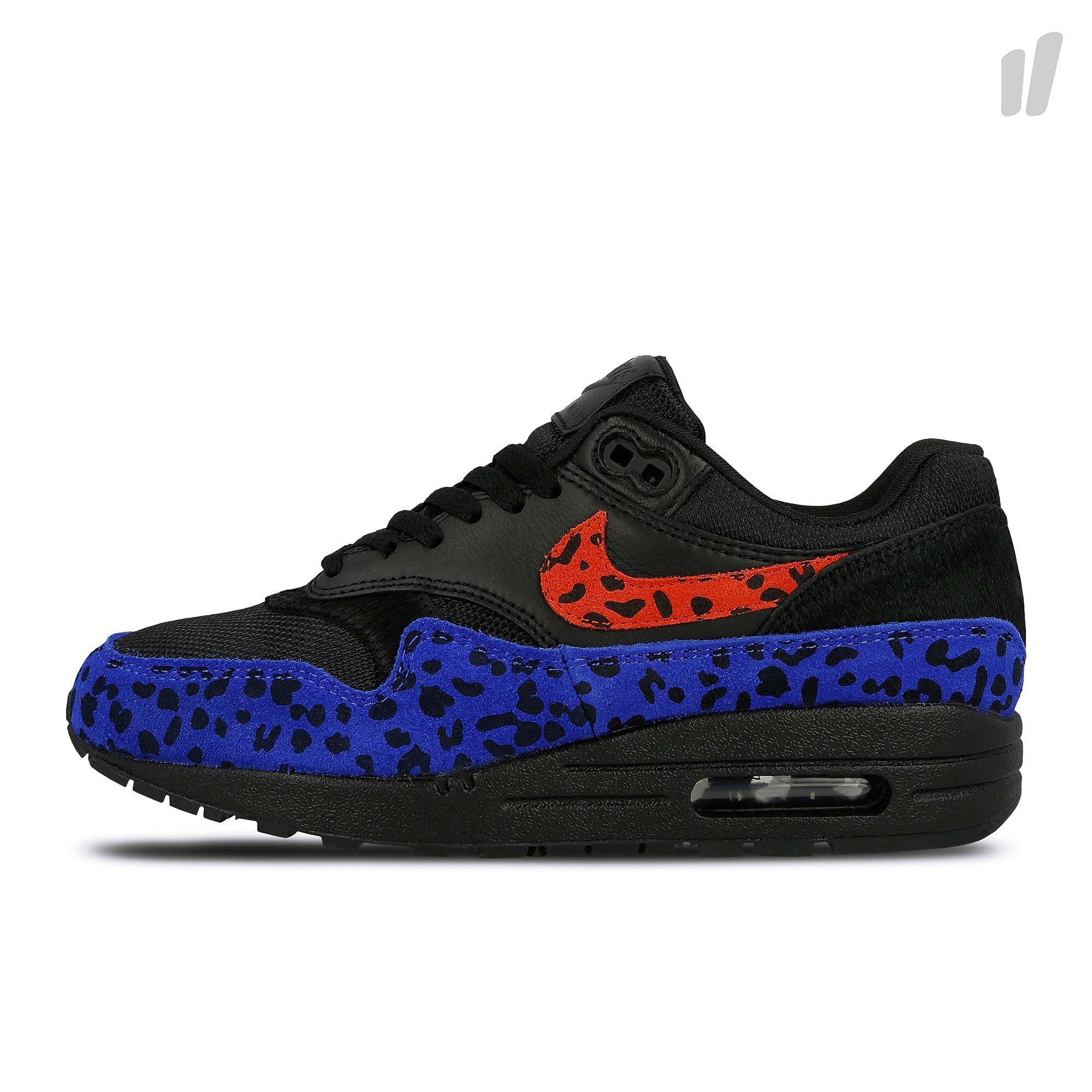 Nike wmns air max 1 premium Black-Habanero Red - Racer Blue Low Top Sneakers BV1977 001 | Overkill