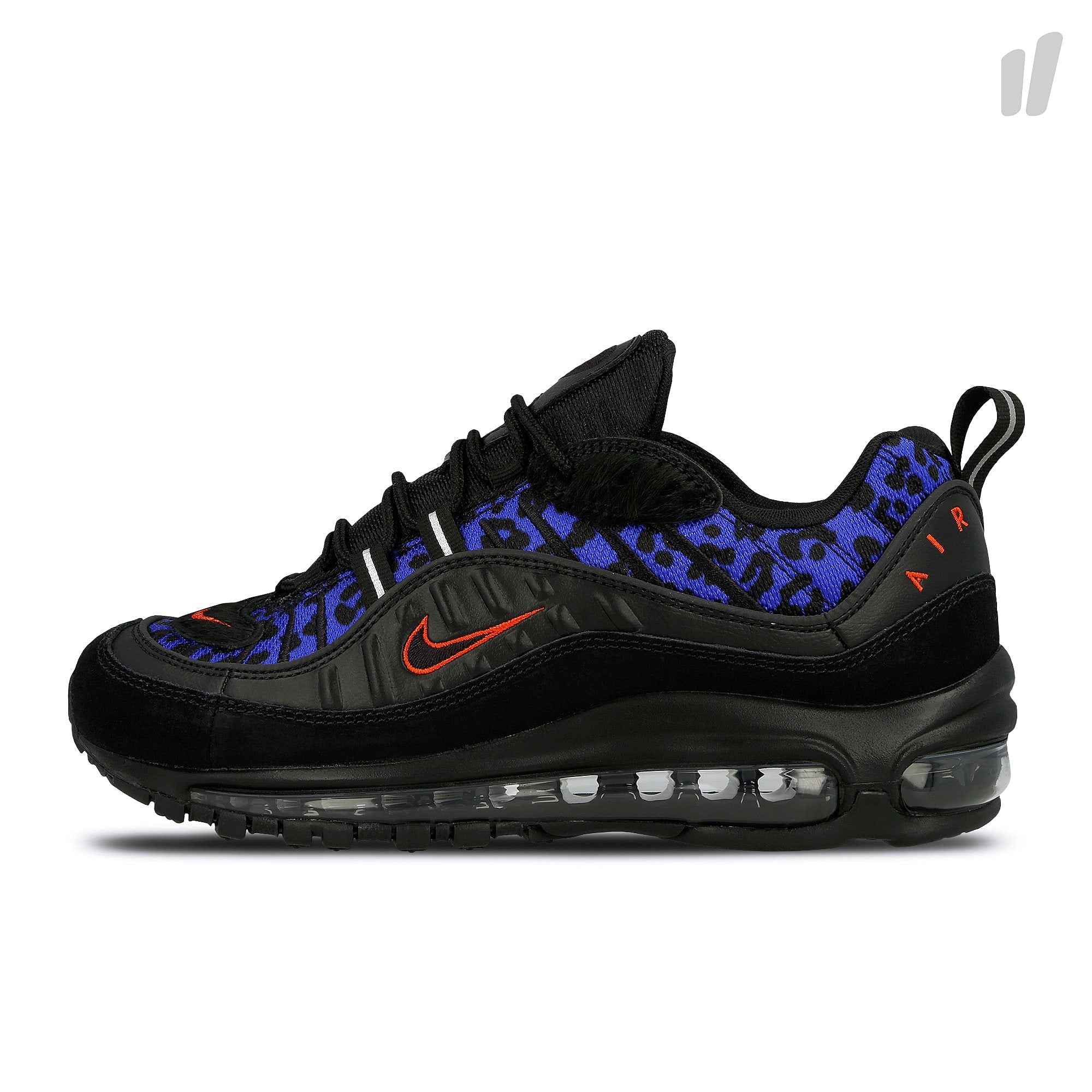 Nike wmns air max 98 premium Black-Habanero Red - Racer Blue Sneakers BV1978 001 | Overkill