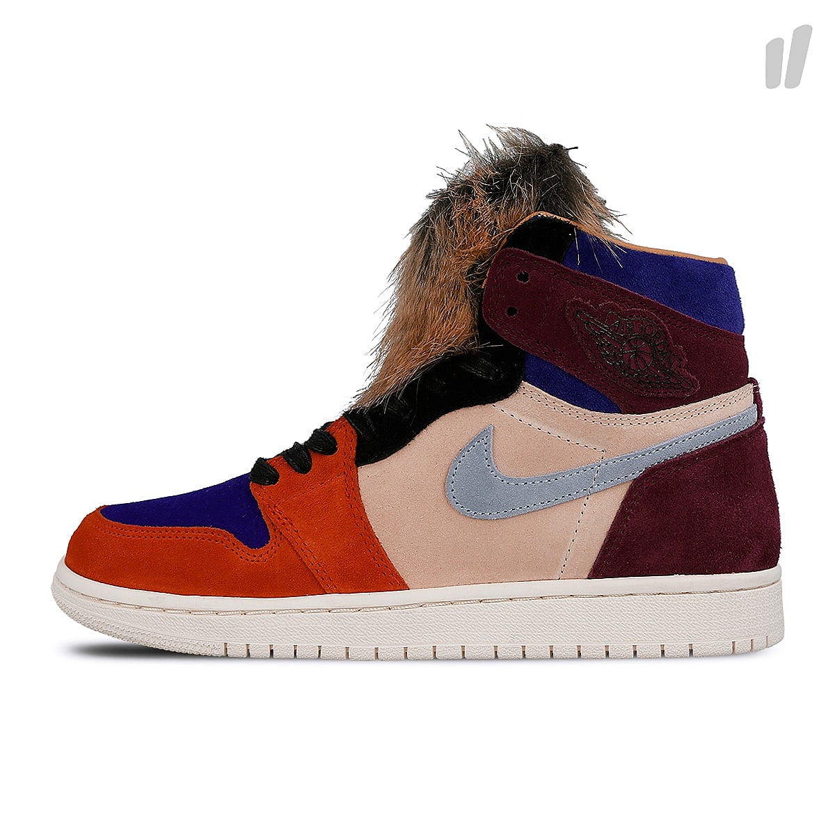 Jordan Aleali May x Wmns Air Jordan 1 High OG NRG Bordeaux / Lite Armory Blue - Sunset Tint Sneakers BV2613 600 | Overkill
