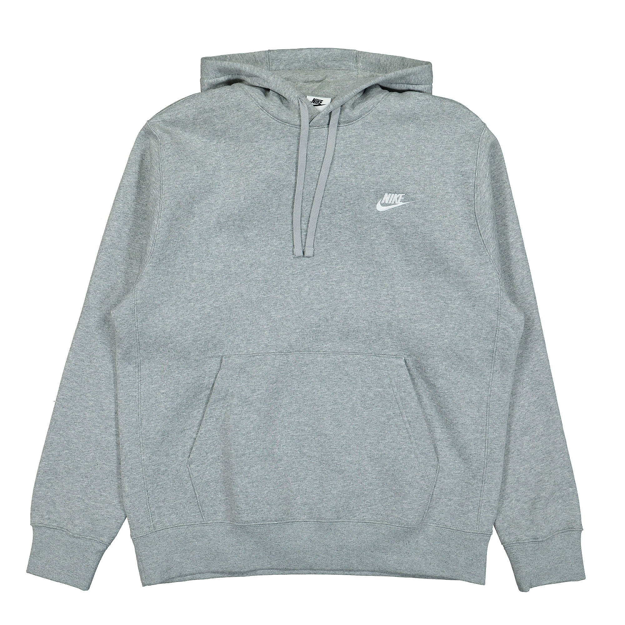 Nike NSW Club Fleece Hoodie Dark Grey Heather / Matte Silver / White Hoodies BV2654 063 | Overkill