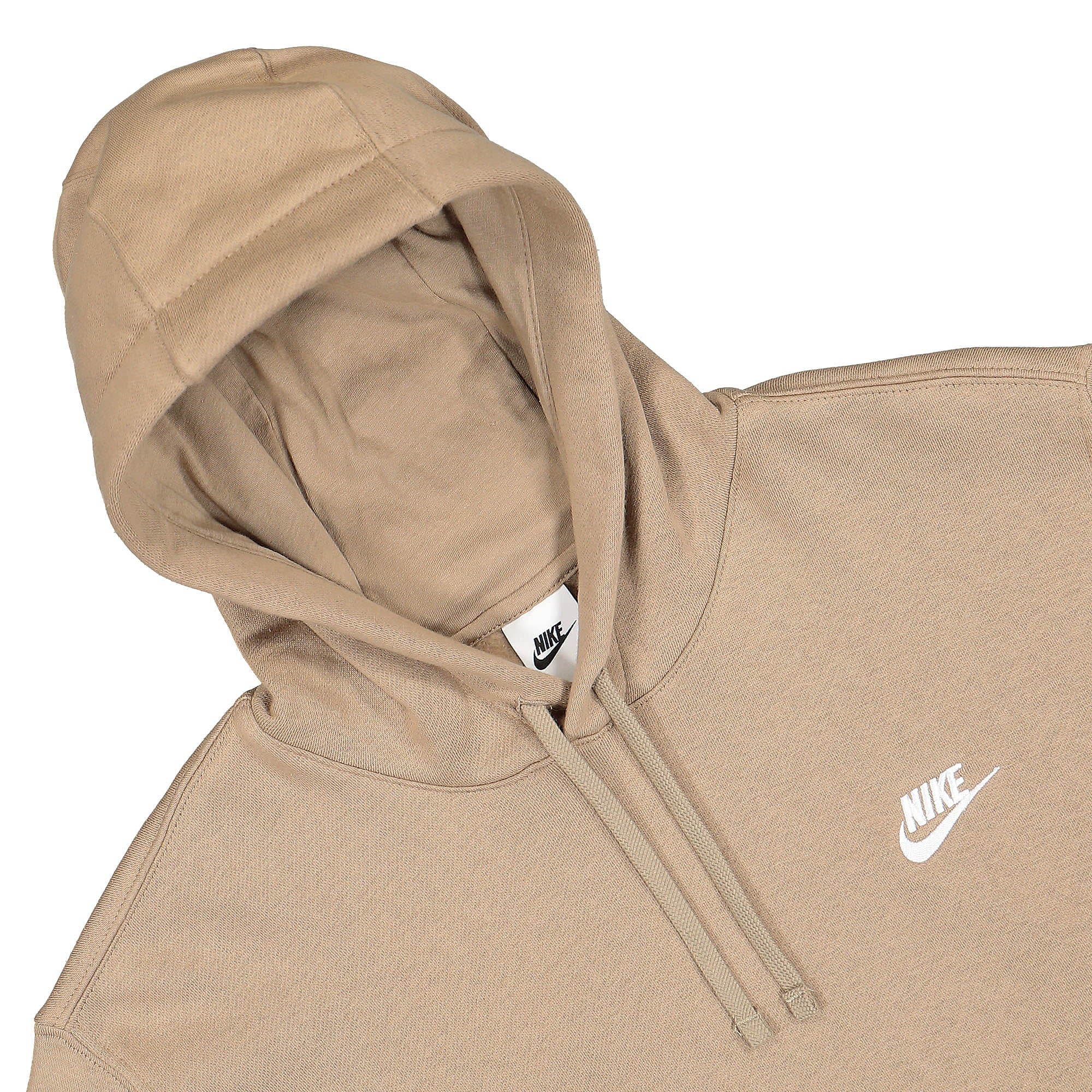 Nike NSW Club Fleece Hoodie Khaki / Khaki / White Hoodies Close-up | Overkill