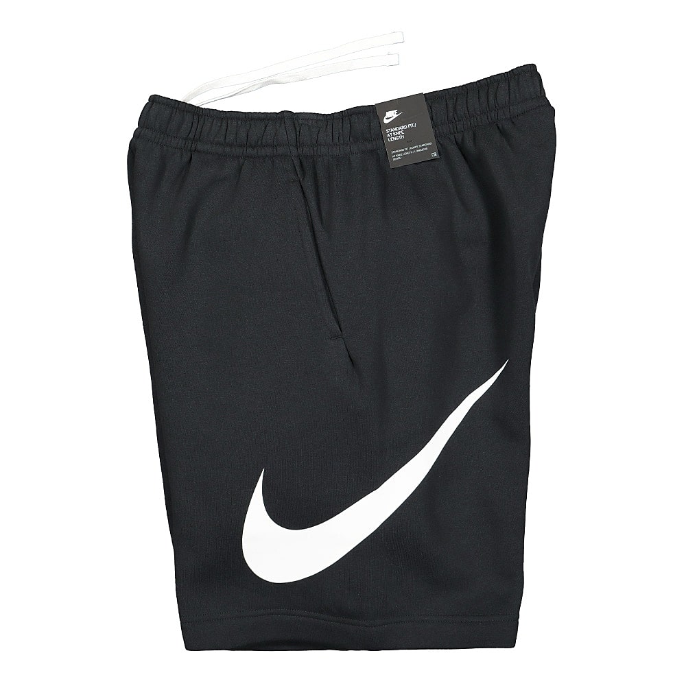 Nike NSW Club Graphic Shorts Black / White / White Shorts Close-up | Overkill