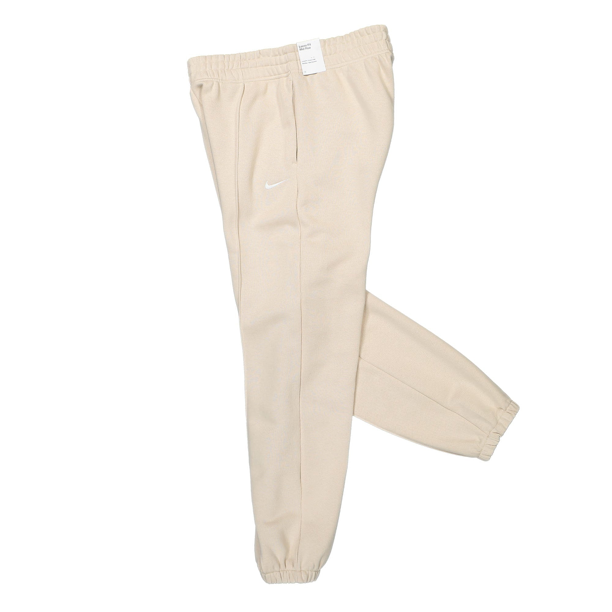 Nike Wmns NSW Essentials Collection Fleece Pant Sanddrift / White Sweat & Track Pants Close-up | Overkill