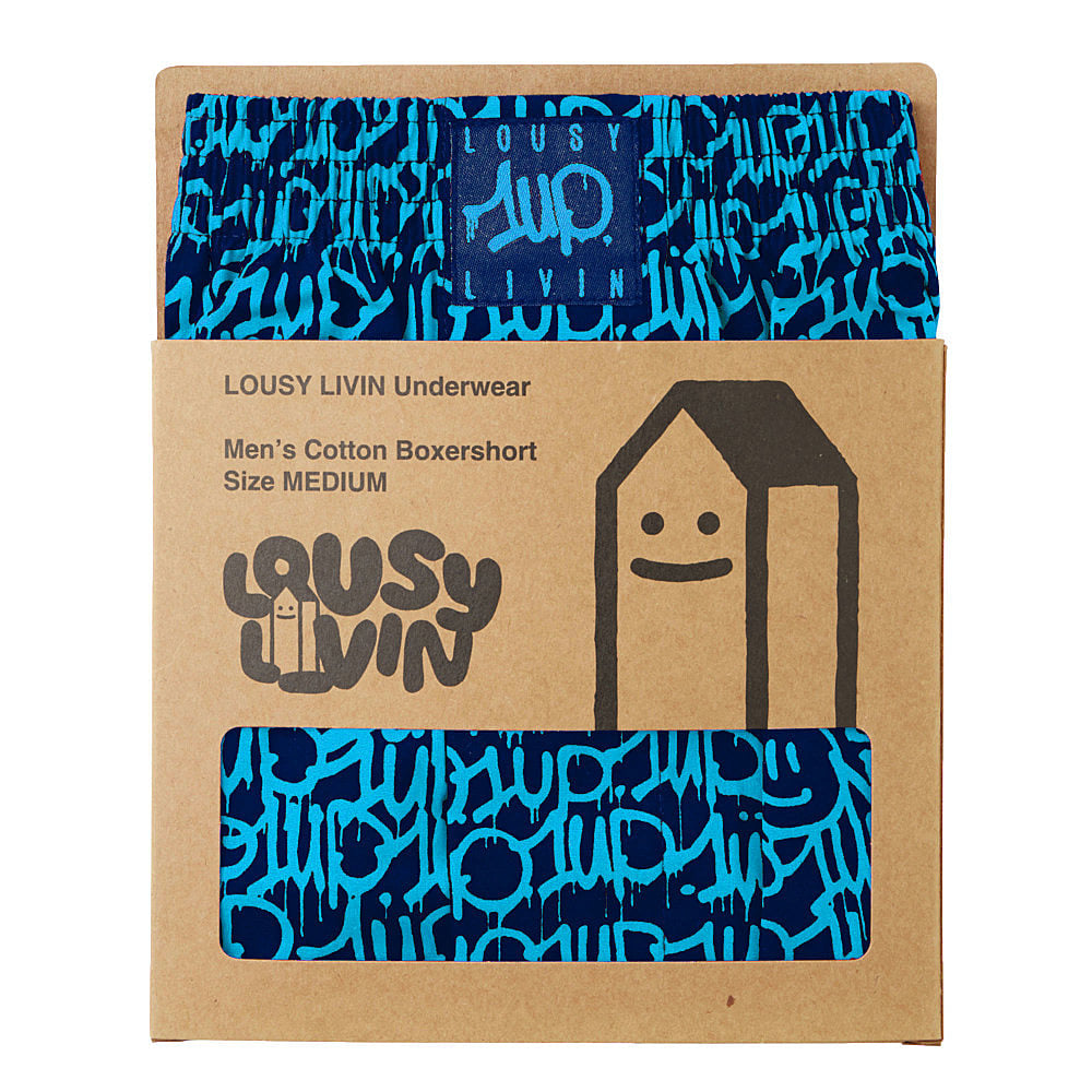 1UP x Lousy Livin Boxershorts OneUp 5.0 Navy Shorts Detailfoto | Overkill