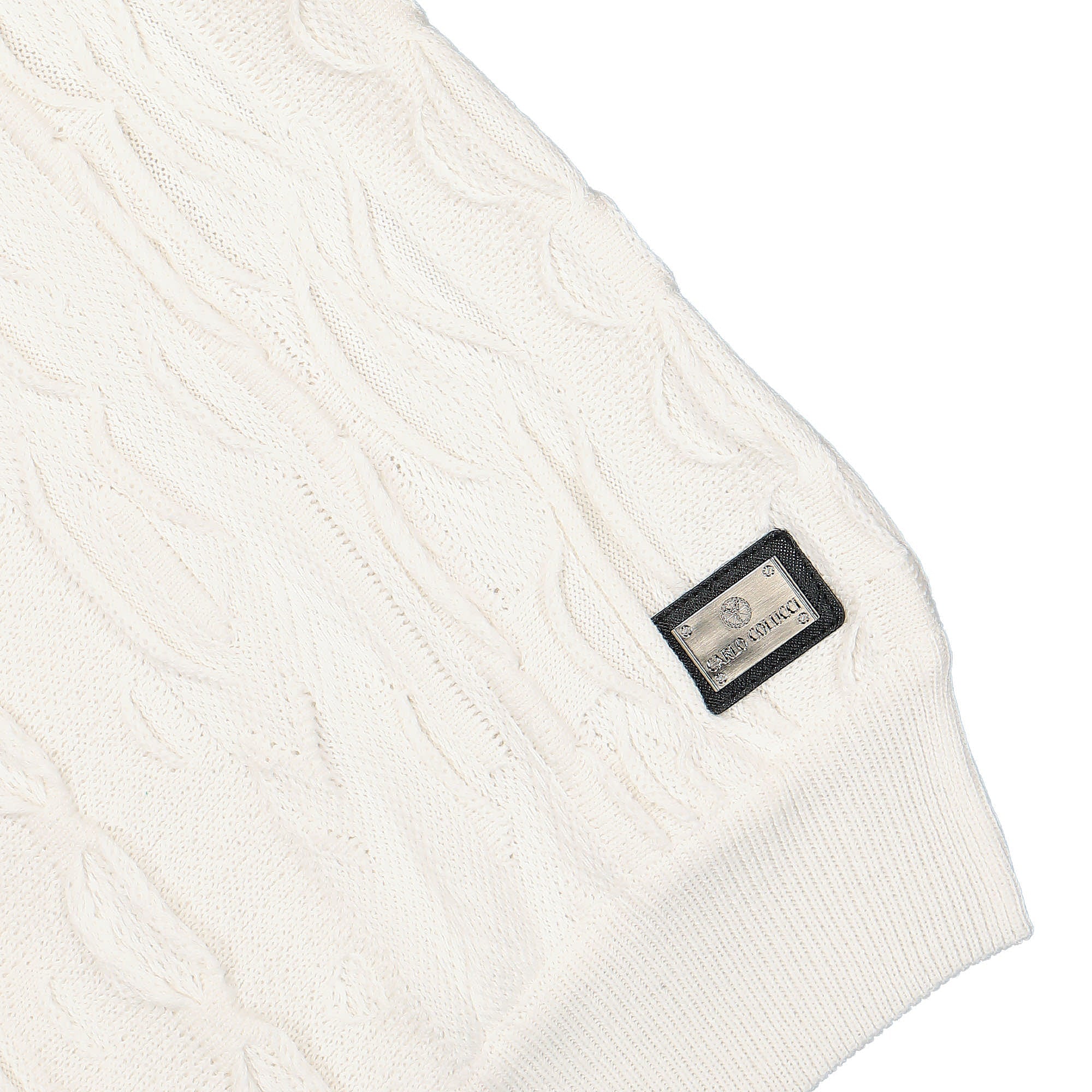 Carlo Colucci Pullover White Sweatshirts Detailfoto | Overkill