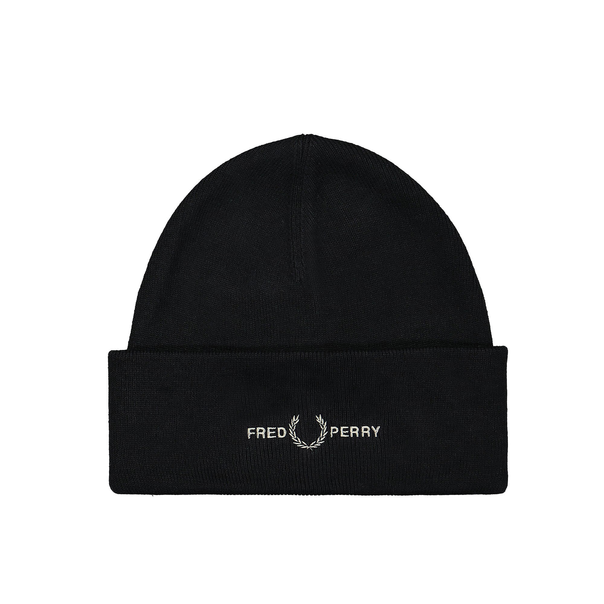 Fred Perry Graphic Beanie Black Beanies C4114-102 | Overkill