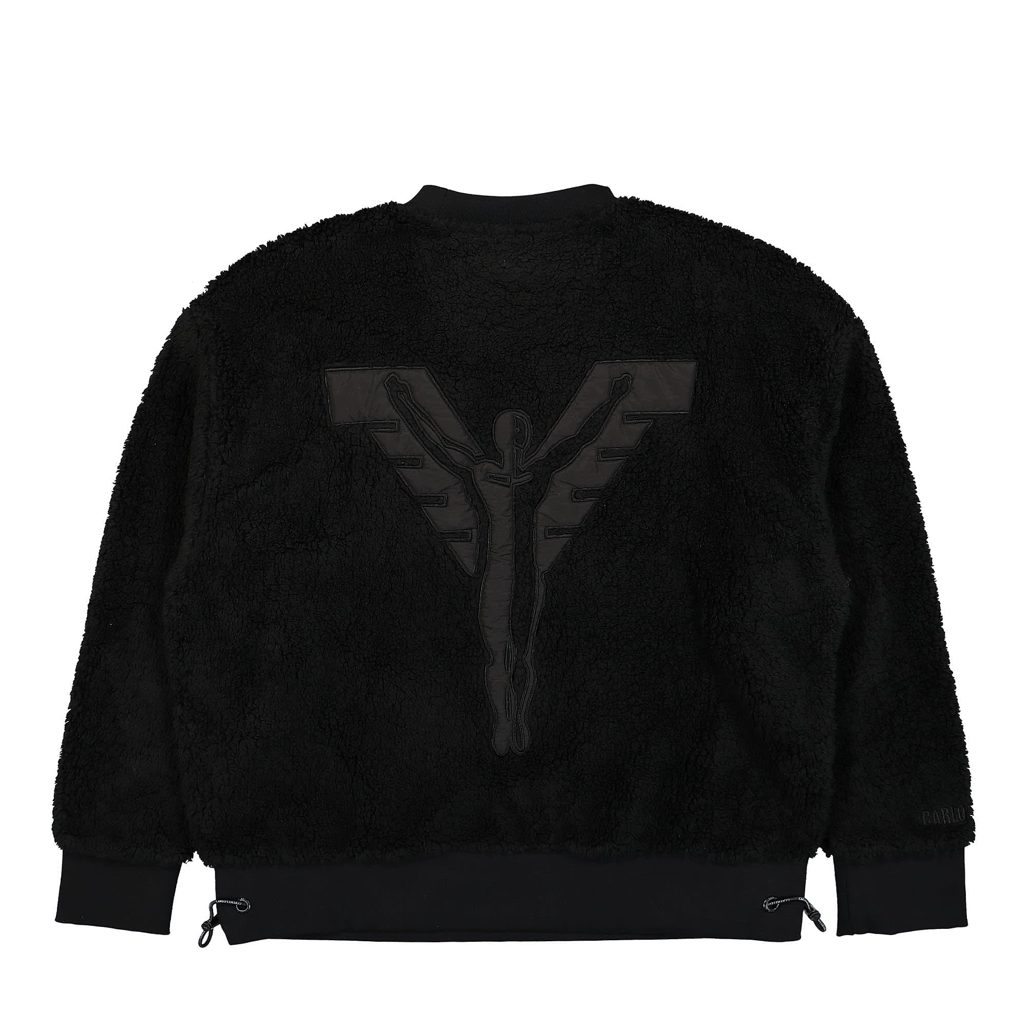 Carlo Colucci Teddy Crew Black Sweatshirts Close-up | Overkill