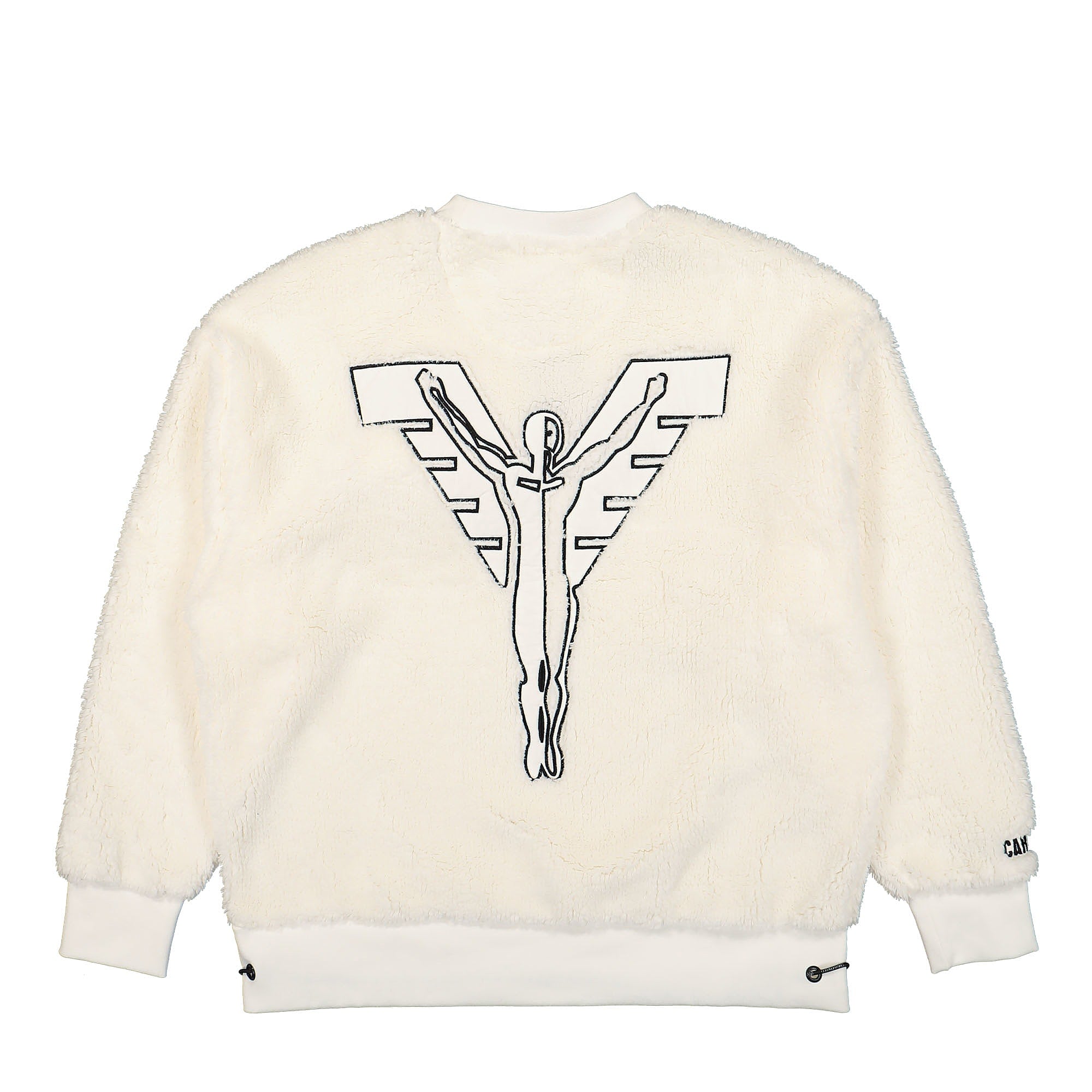 Carlo Colucci Teddy Crew White Sweatshirts Close-up | Overkill