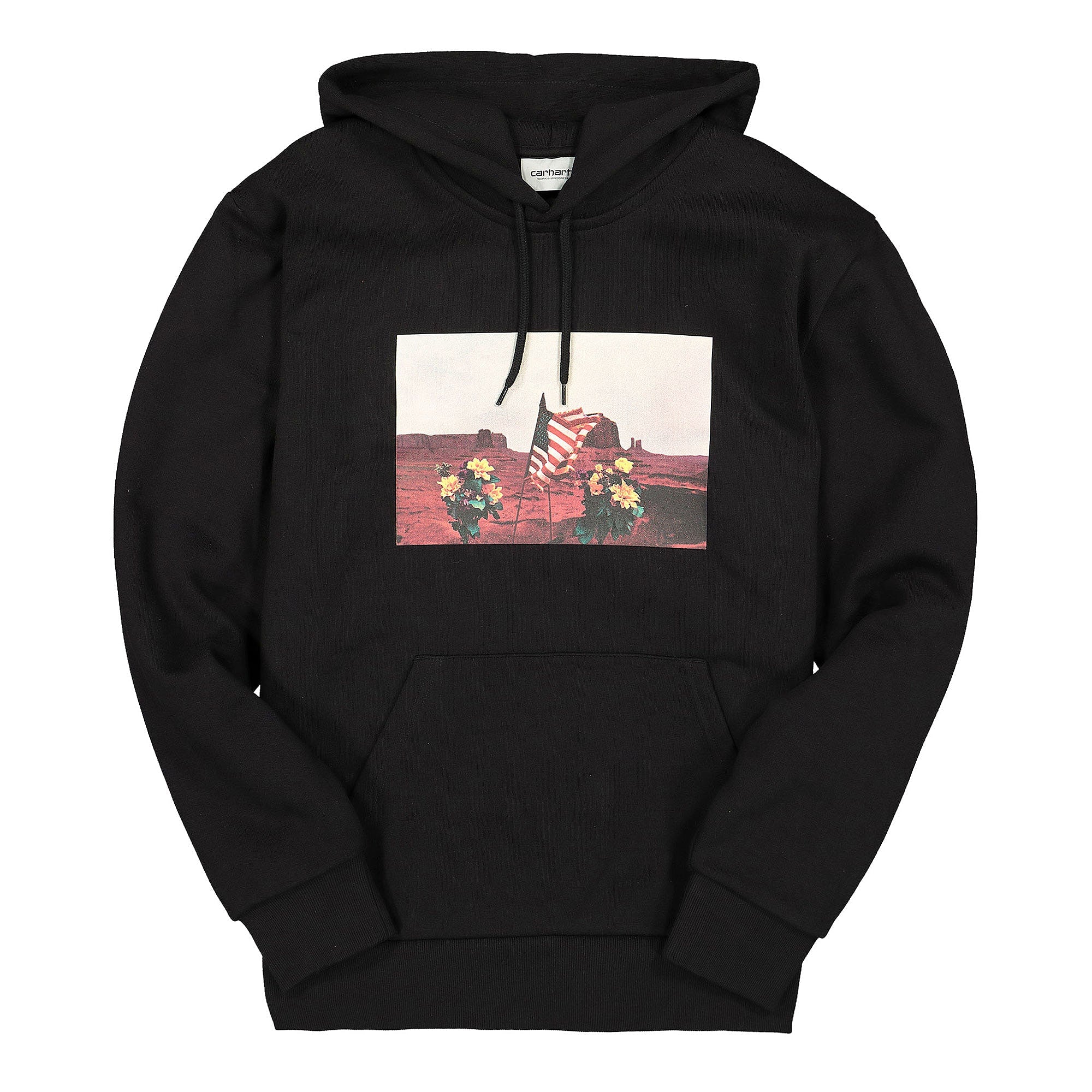 Carhartt WIP Hooded Mat Martin Flags Black Hoodies I027118.89.00.03 | Overkill