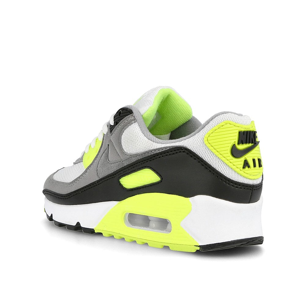 Nike wmns air max 90 White / Particle Grey - Volt - Black Close-up | Overkill