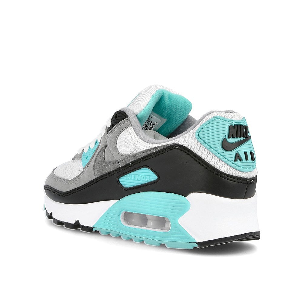 Nike wmns air max 90 White / Particle Grey - Hyper Turquoise - Black Close-up | Overkill