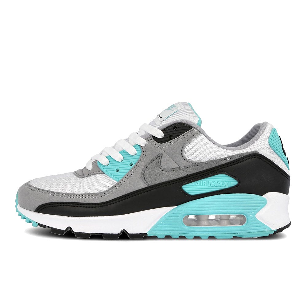 Nike air max 90 White / Particle Grey - Hyper Turq - Black CD0881 100 | Overkill