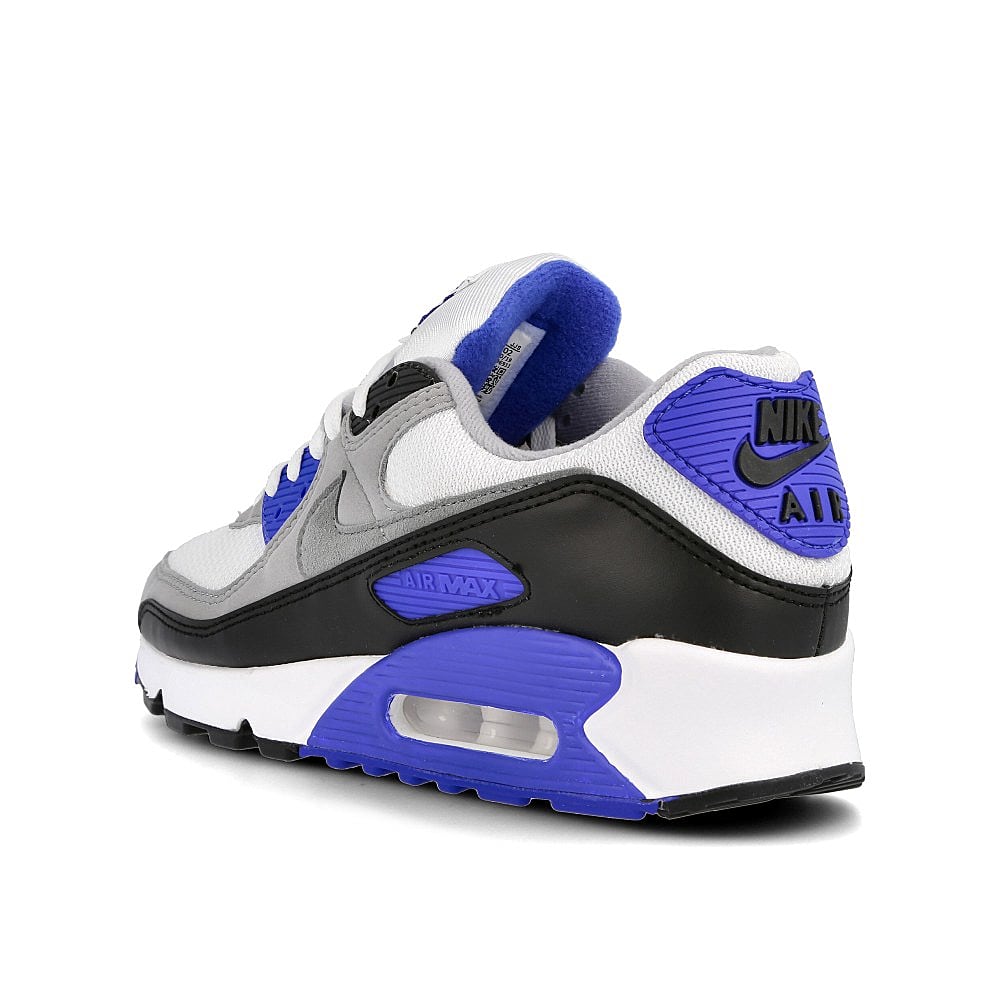 Nike air max 90 White / Particle Grey - Hyper Royala - Black Close-up | Overkill