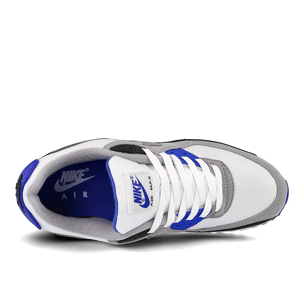 Nike air max 90 White / Particle Grey - Hyper Royala - Black Detail view 1 | Overkill