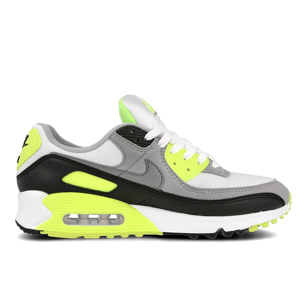 Nike air max 90 White / Particle Grey - Volt - Black Material | Overkill
