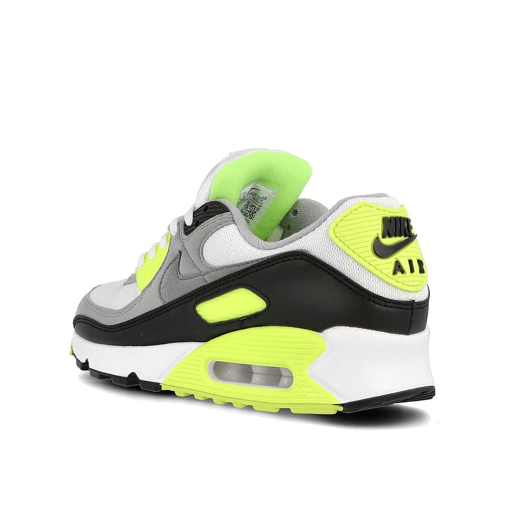 Nike air max 90 White / Particle Grey - Volt - Black Close-up | Overkill